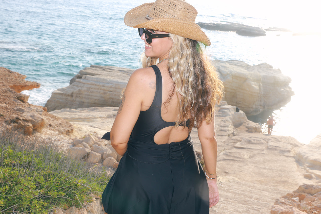 Overall Nile Black - one piece -BiliBlond Swimwear