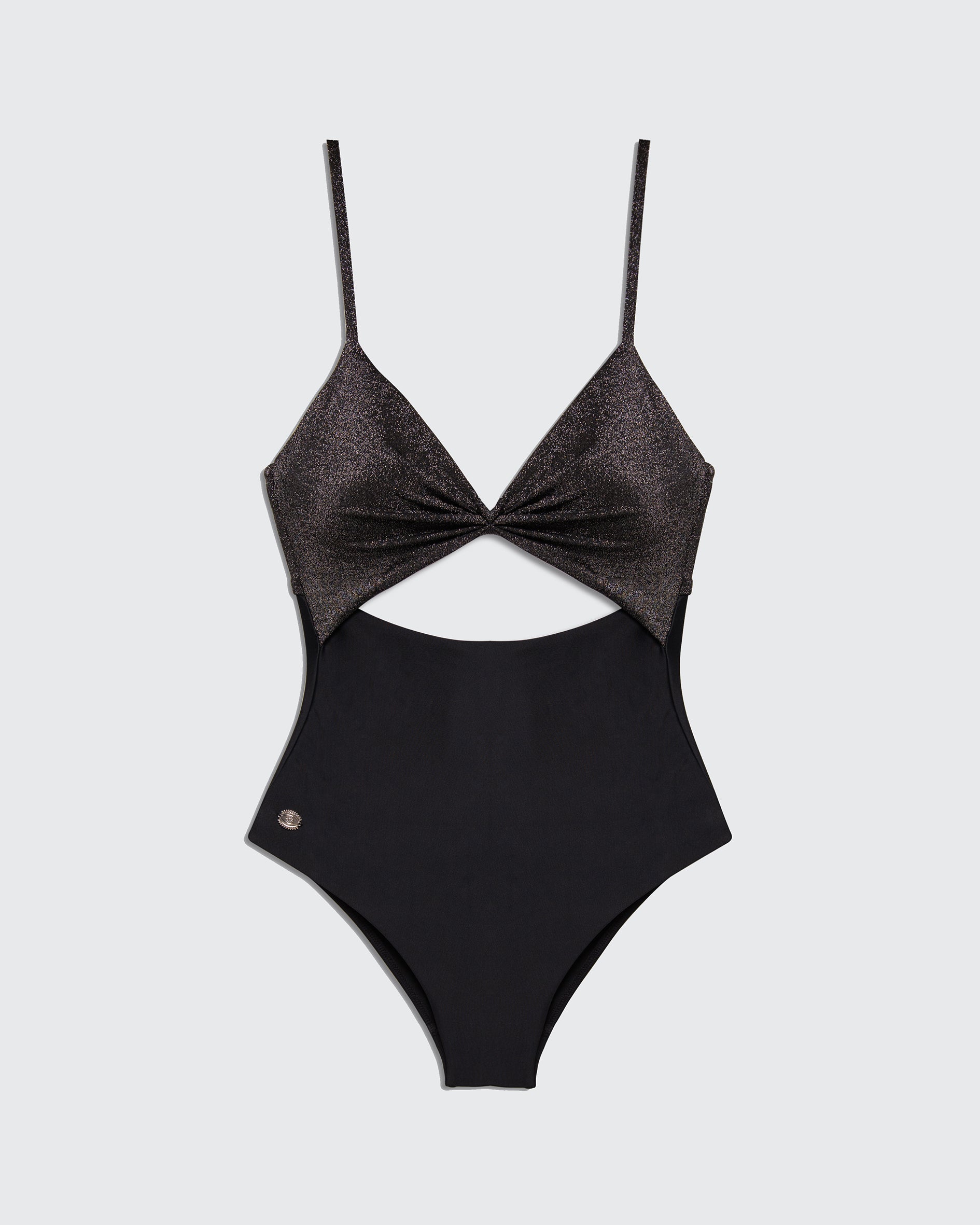 Silver Mist Black Lurex