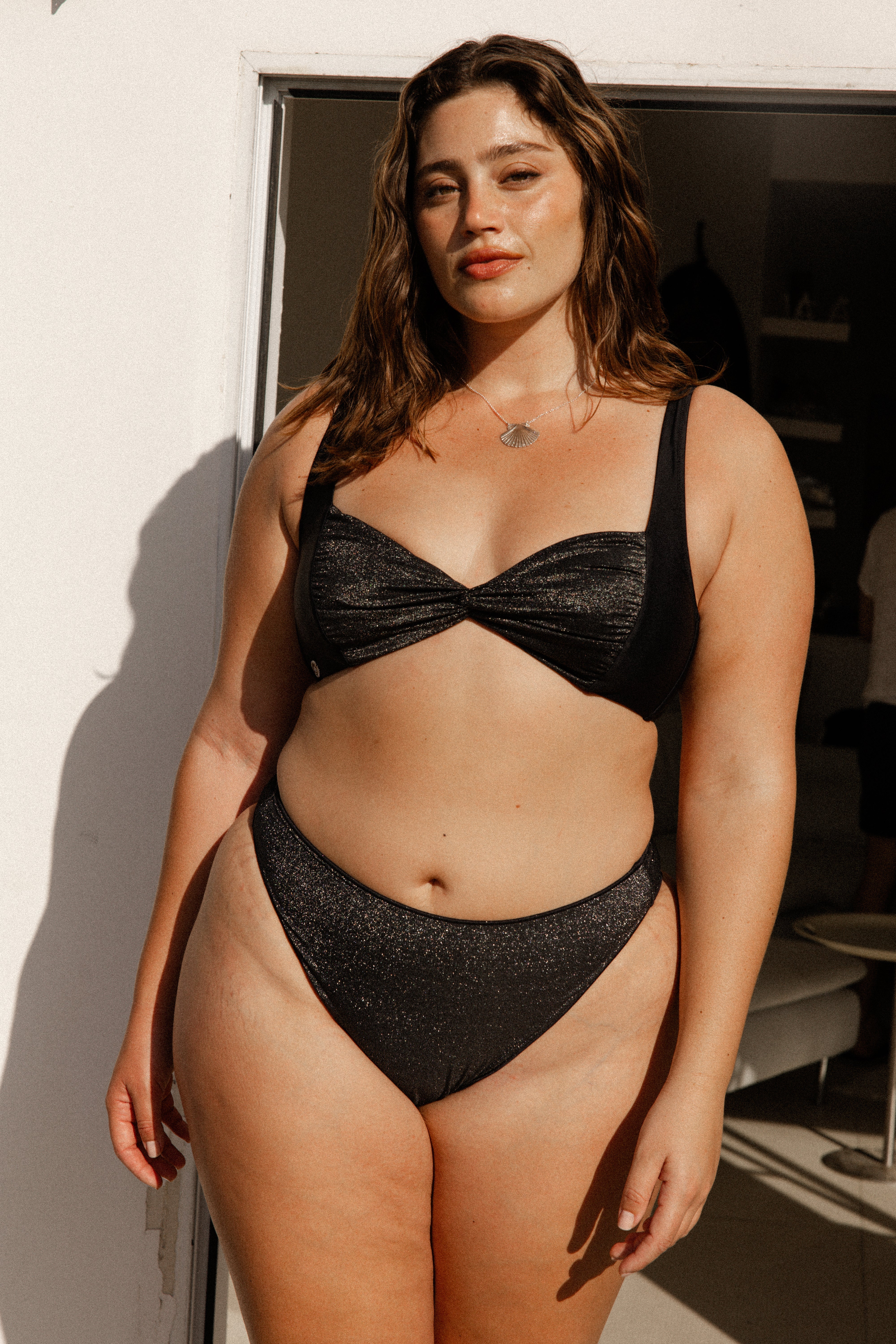 Mist Top Black Silver Lurex