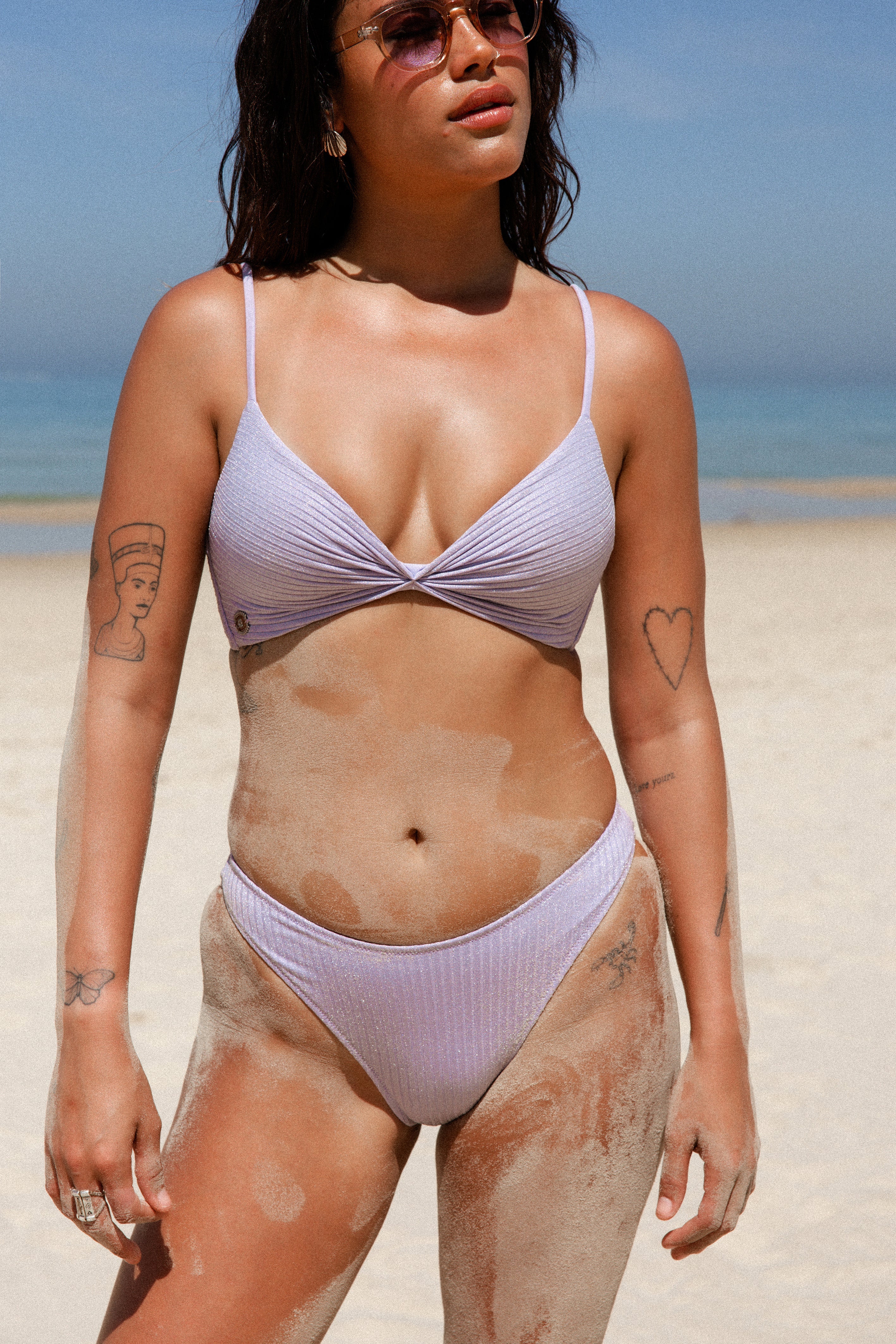 Jordan Top Purple Rib Lurex
