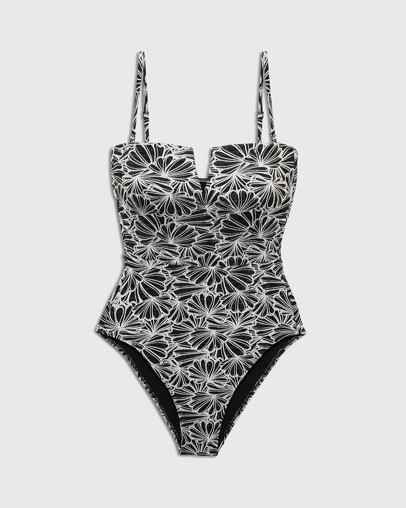Alaska Black Flowers - one piece -BiliBlond Swimwear