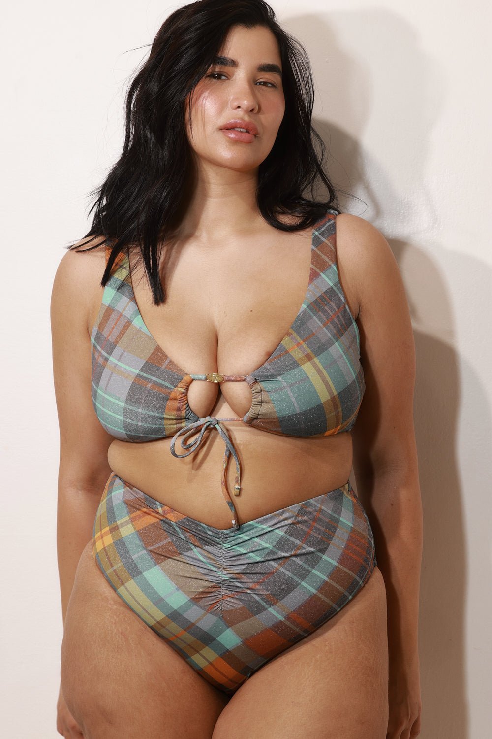 ANNAN TOP 70'S PLAID - BIKINI - BiliBlond Swimwear