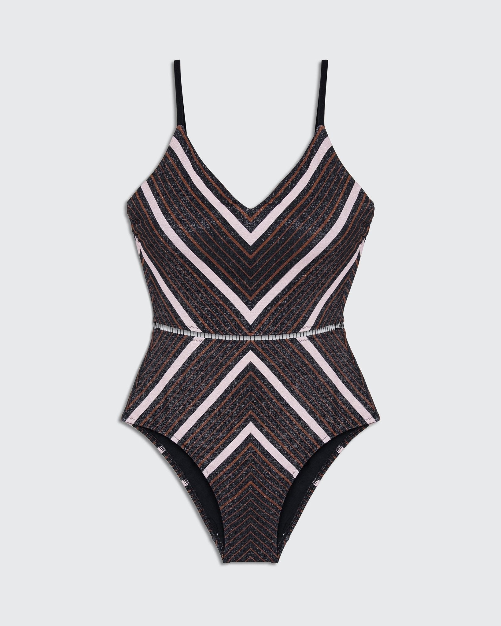 Arava black skin Stripes - one piece - BiliBlond Swimwear