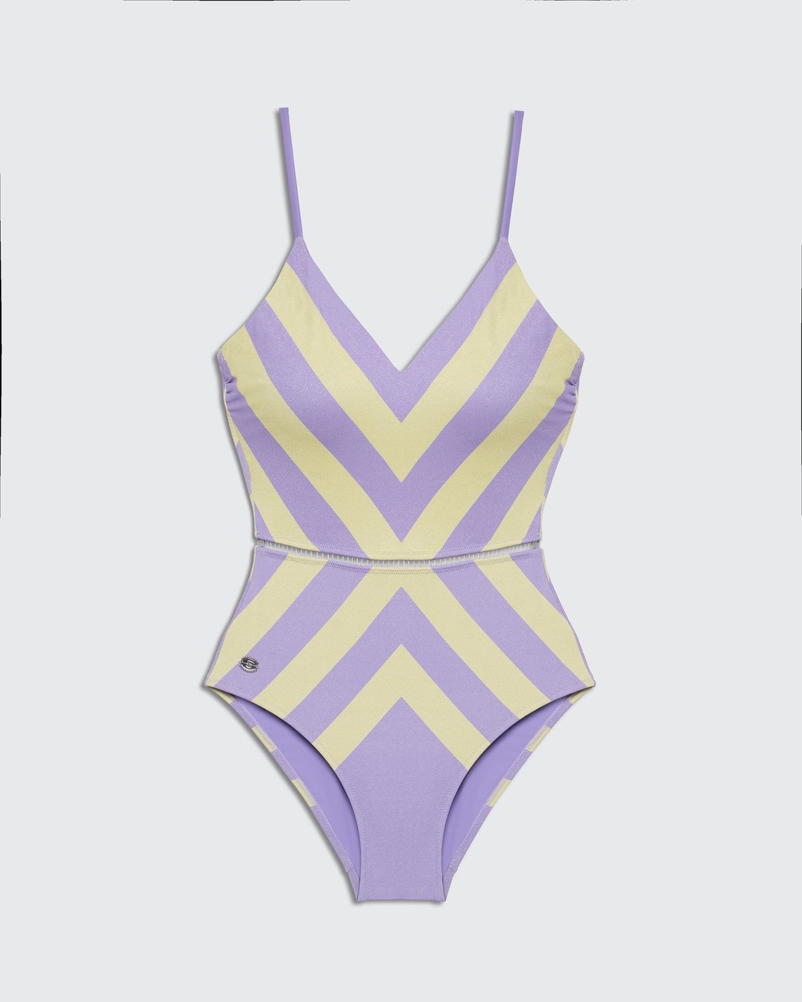 Arava Stripes Purple Yellow - one piece - BiliBlond Swimwear