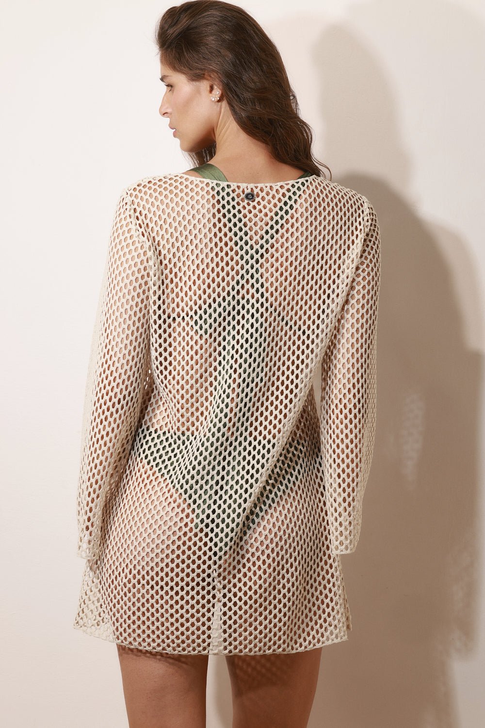 Aruba Kaftan Beige - gallabia -BiliBlond Swimwear