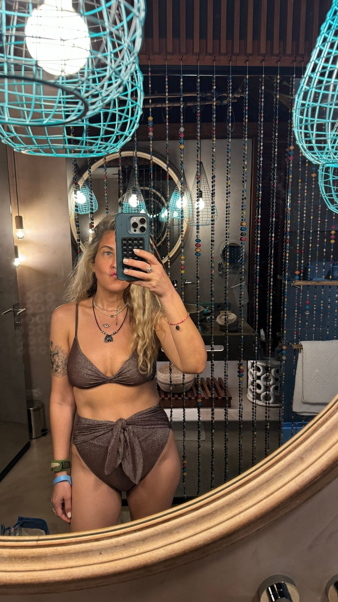 Belto Bottom Brown Lurex - BIKINI -BiliBlond Swimwear