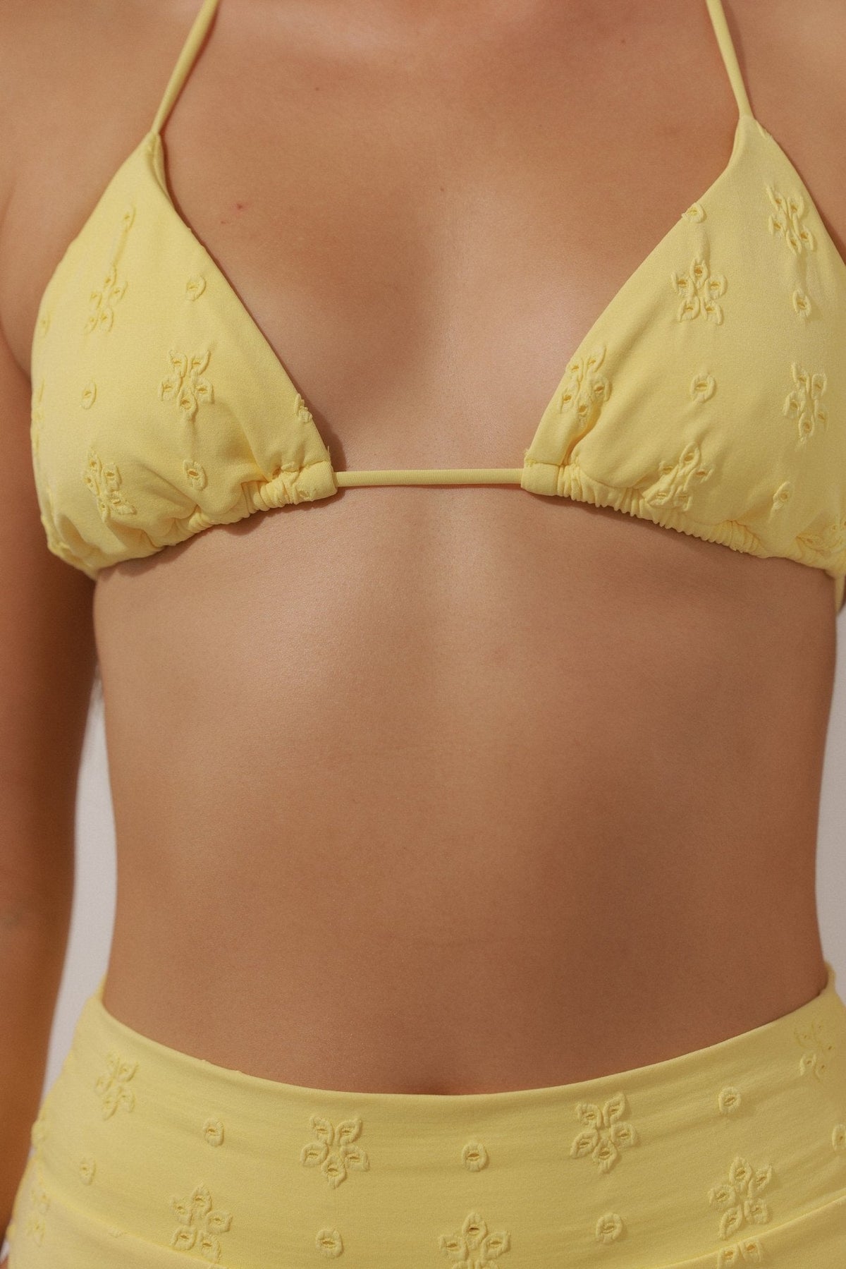 Bili Triangle Yellow Flowers - BIKINI - BiliBlond Swimwear