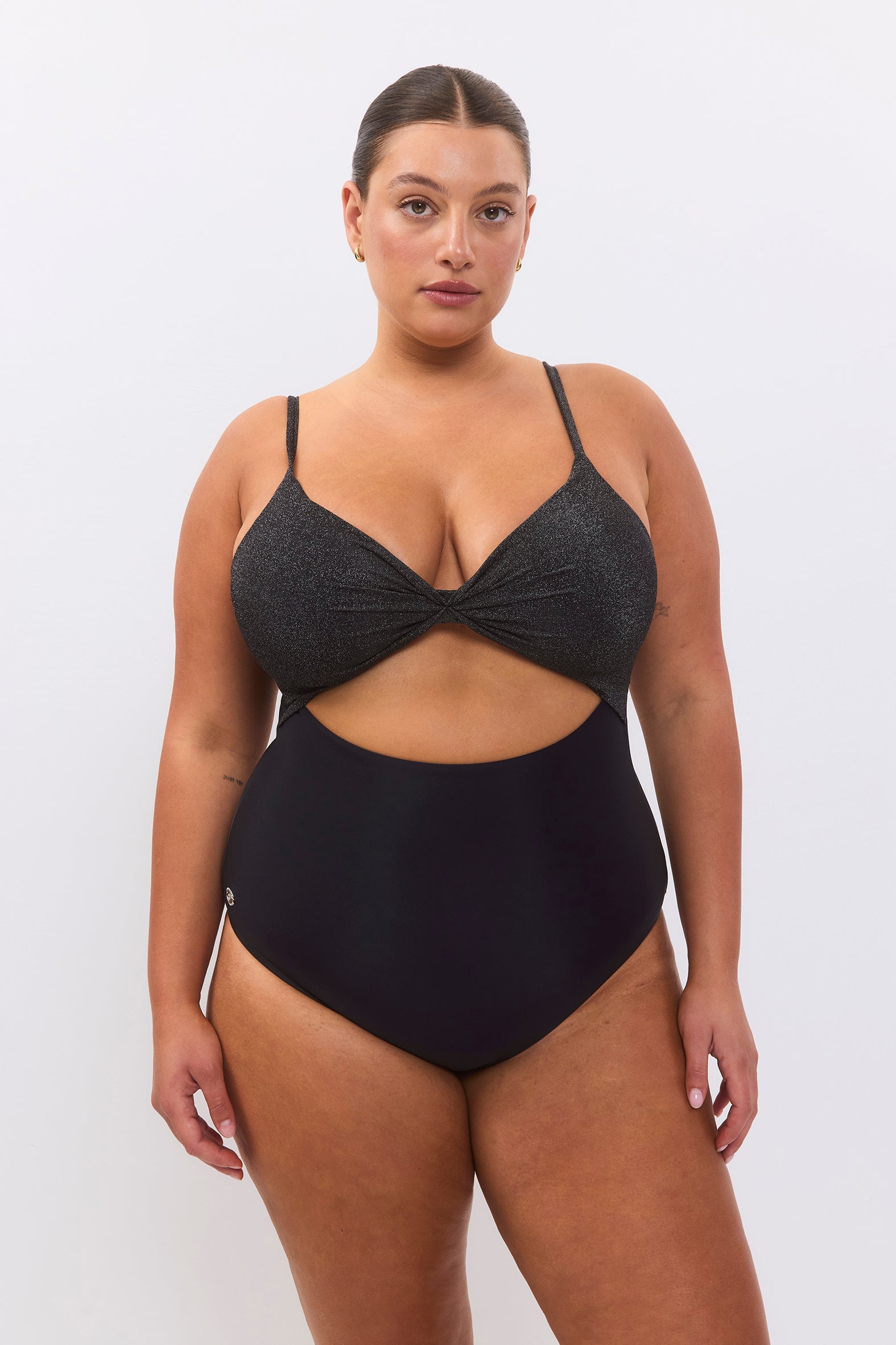 Silver Mist Black Lurex