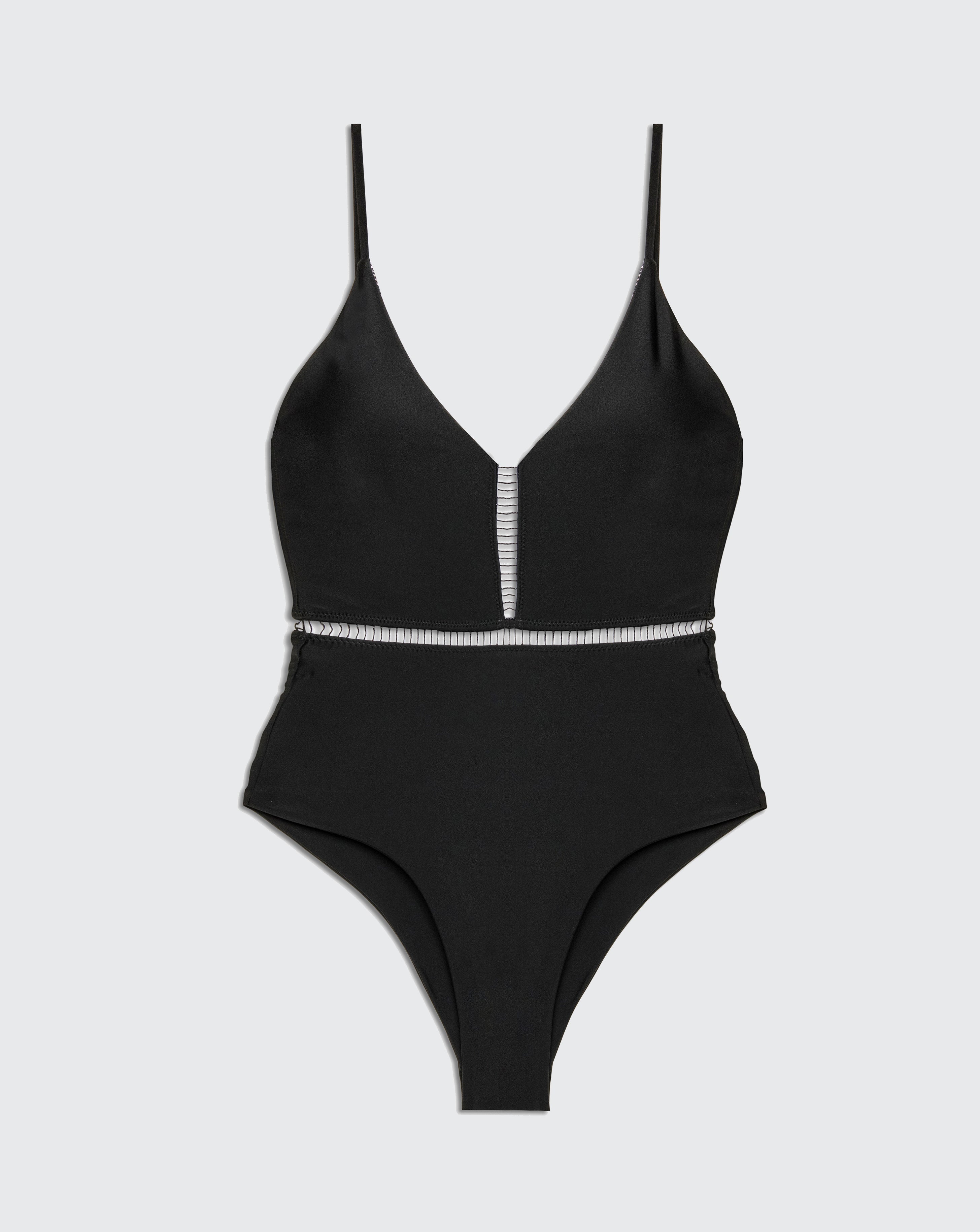 KIM Solid BLACK - one piece -BiliBlond LTD