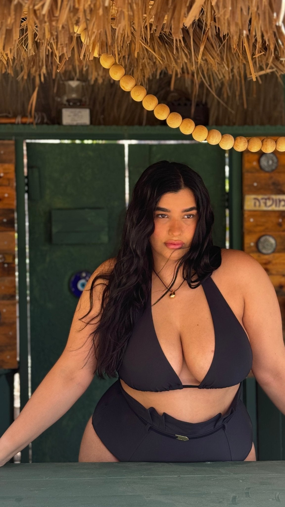 Plus size bikini bottom - plus size high rise bottom -בגד ים למידות גדולות