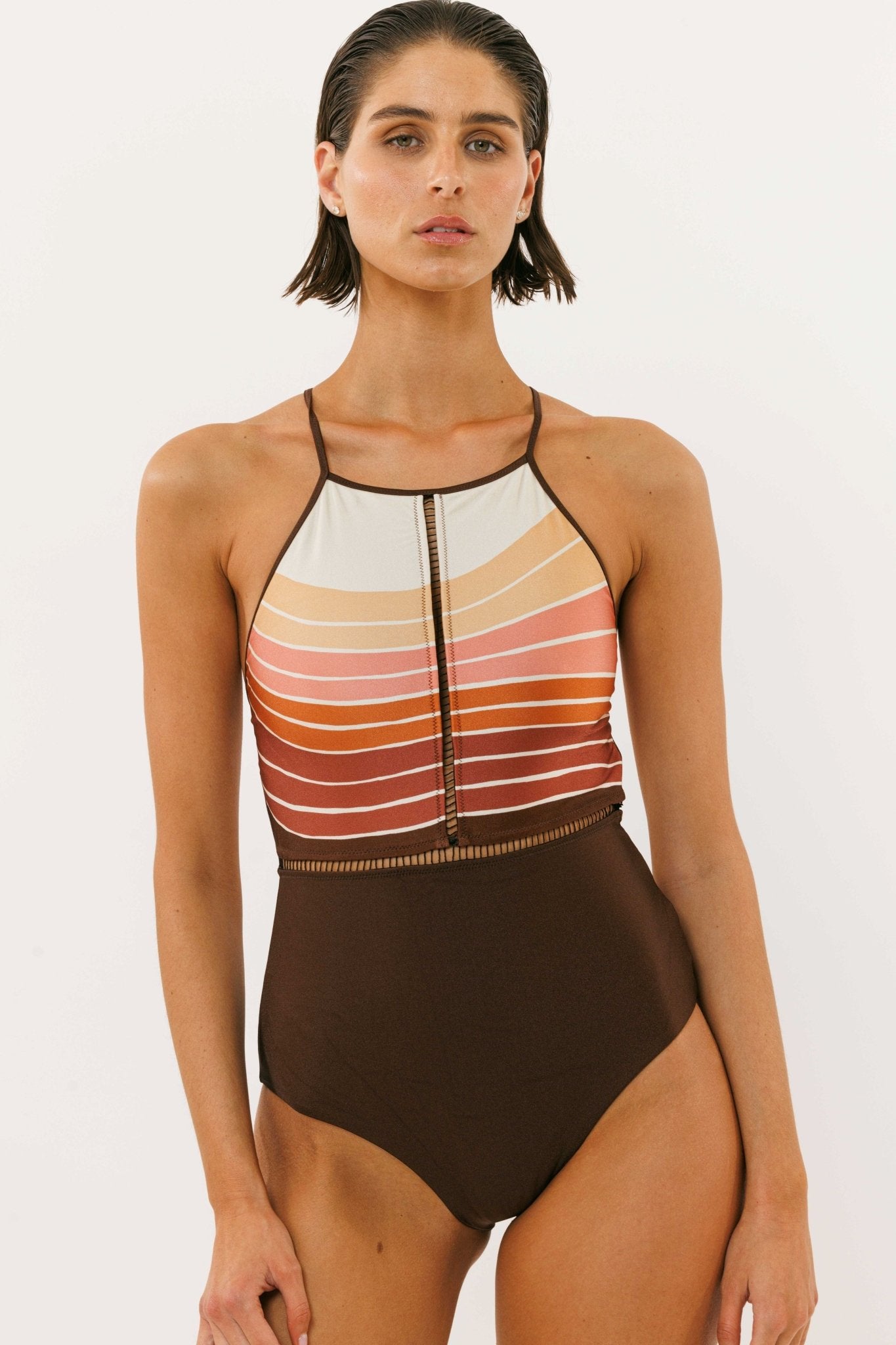 Brown Sunset - one piece - BiliBlond Swimwear