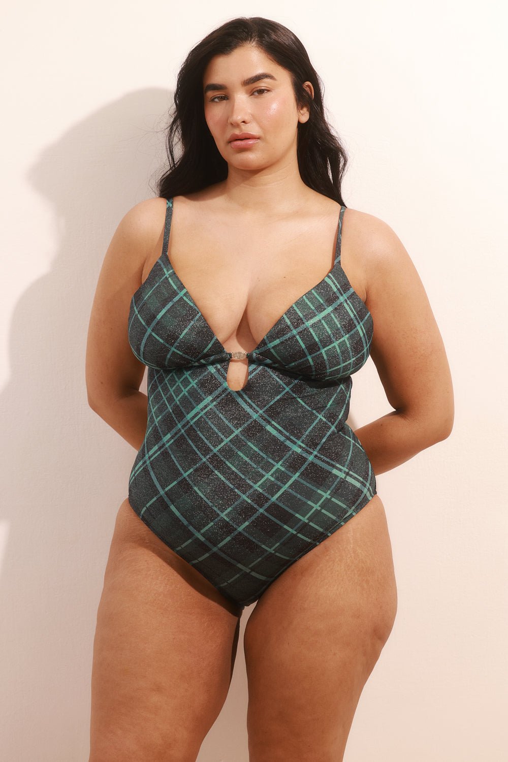 Carolyn Ocean Plaid - one piece - BiliBlond Swimwear