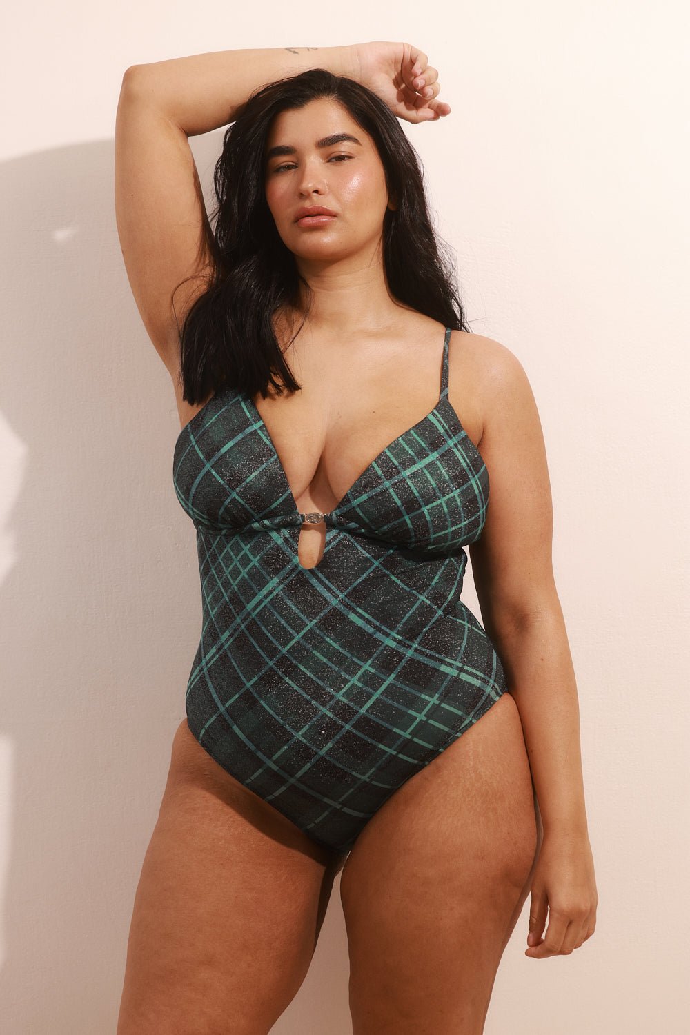 Carolyn Ocean Plaid - one piece - BiliBlond Swimwear