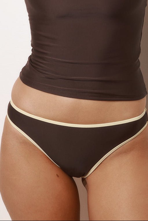 Coffee Negev Brown Yellow - gallabia -BiliBlond Swimwear