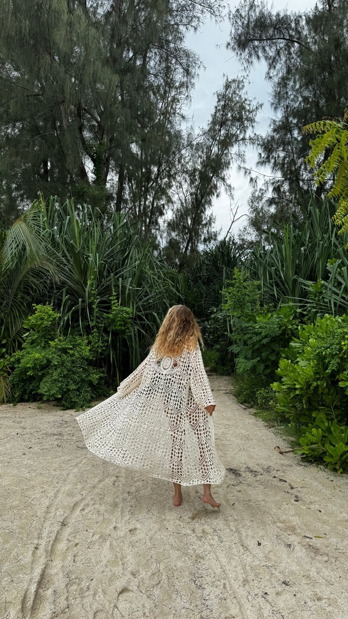 Crochet maxl dress - gallabia - BiliBlond Swimwear בגד חוף קרושה