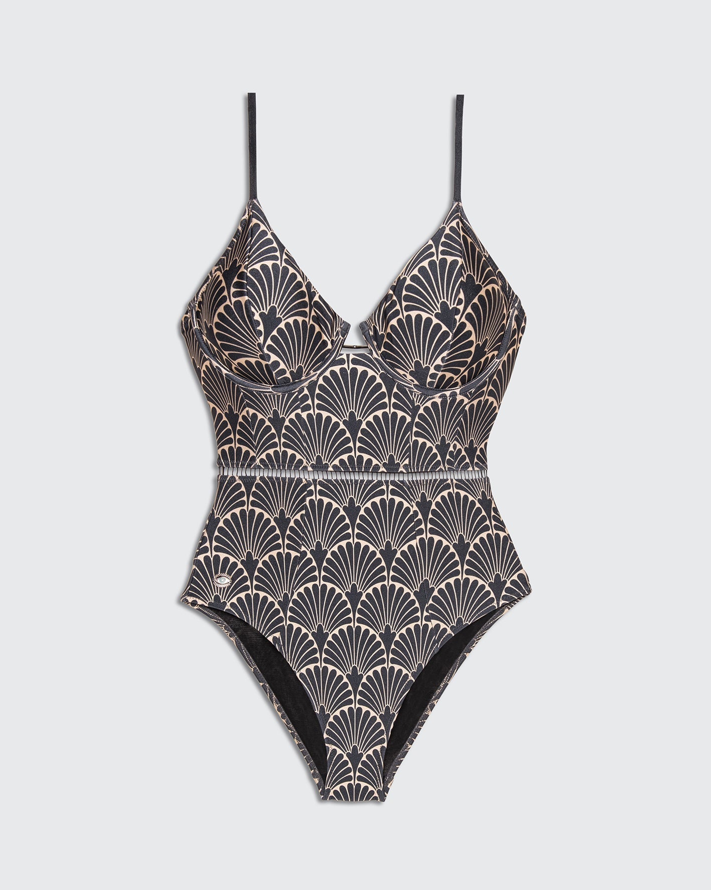 Dani cups Shiny Leaf - fitted one-piece -בגד ים שלם מחטב