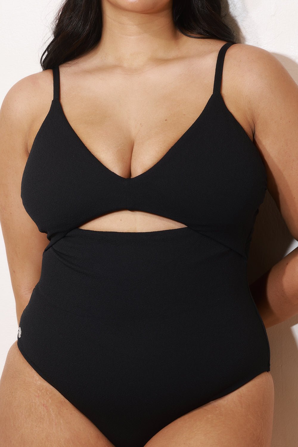 Eddie One Piece Black Texture - one piece -BiliBlond Swimwear