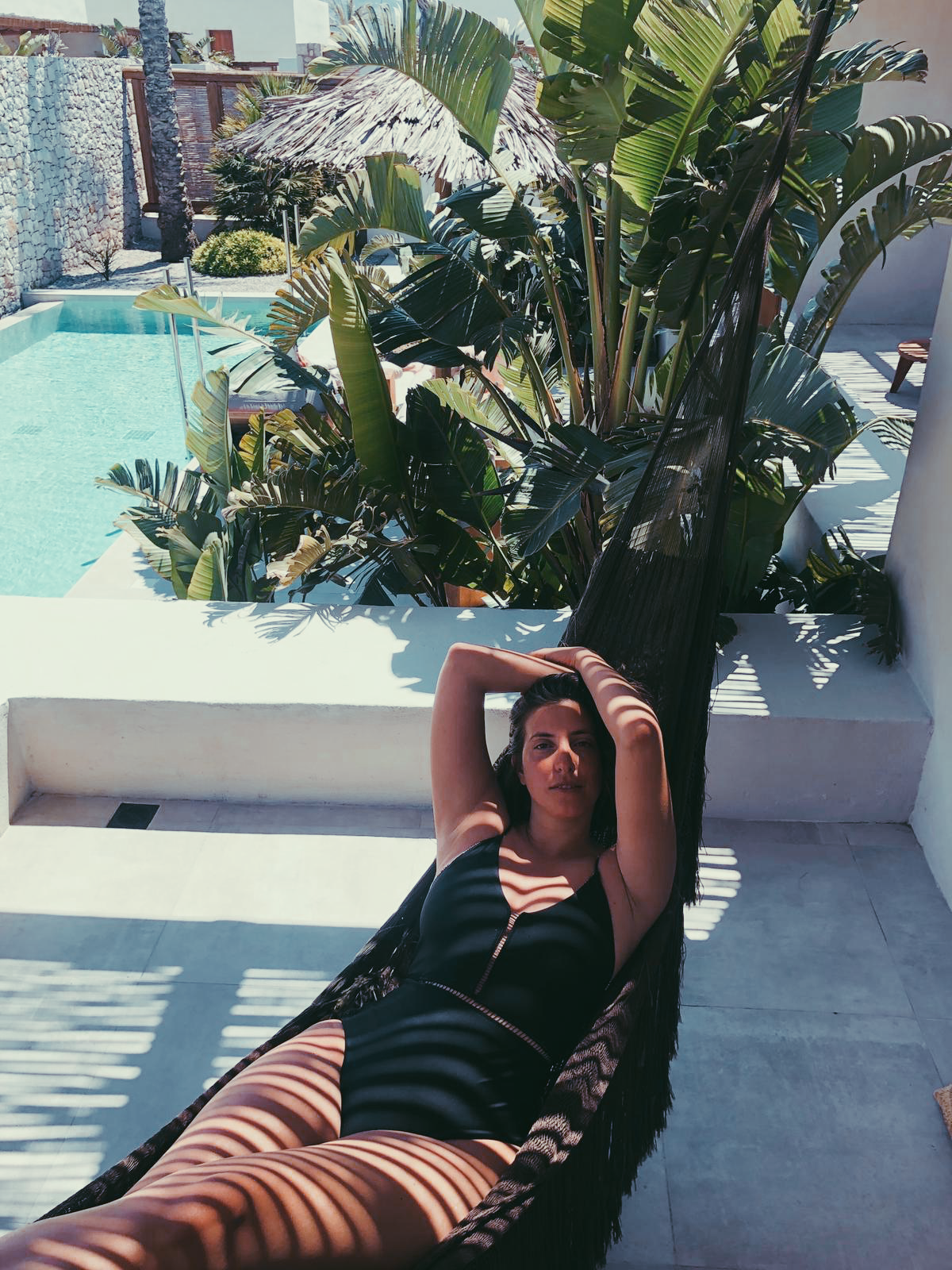 black bathing suit - flattering one piece -בגד ים שלם שחור