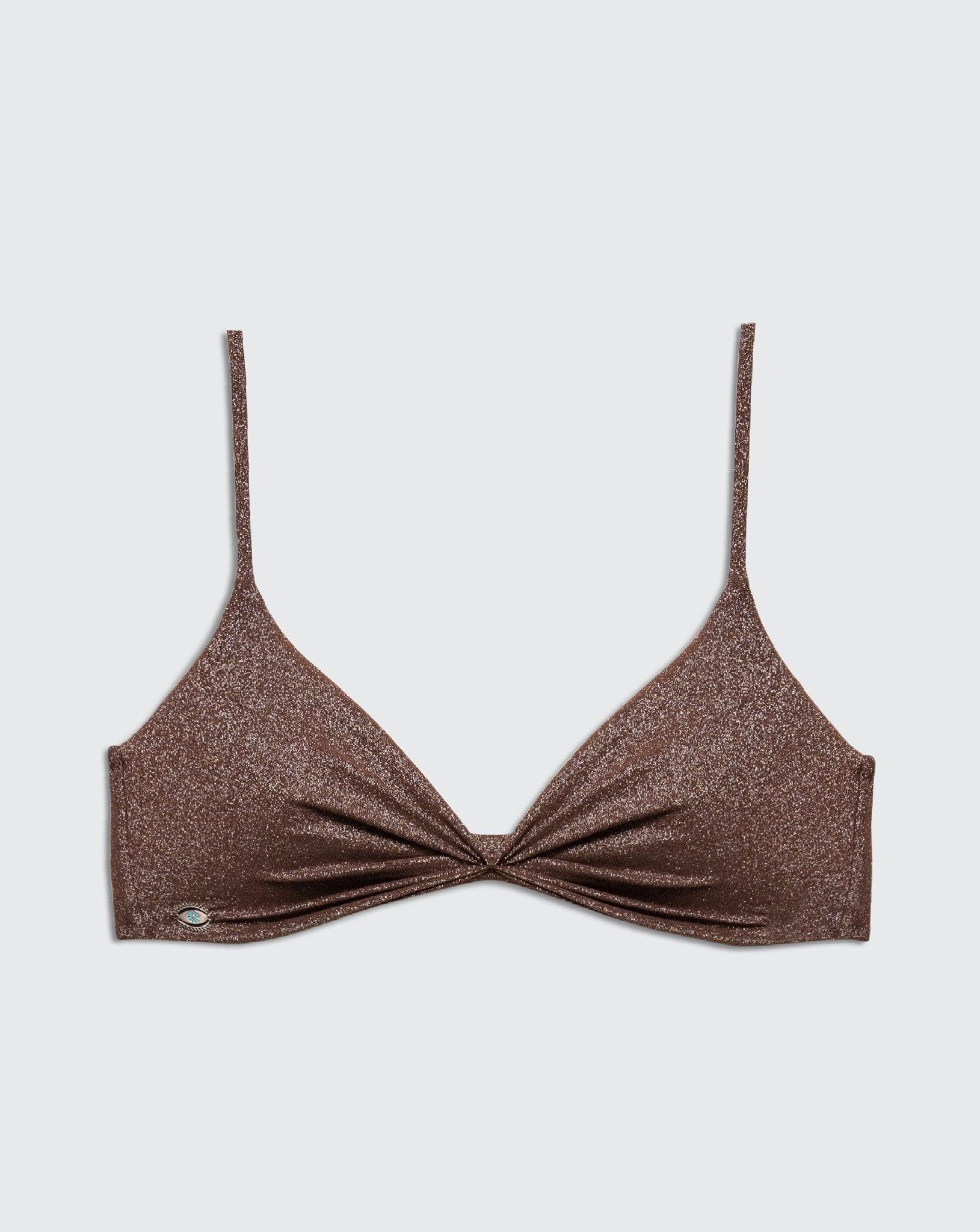 Jordan Top Brown Lurex - BIKINI -BiliBlond Swimwear