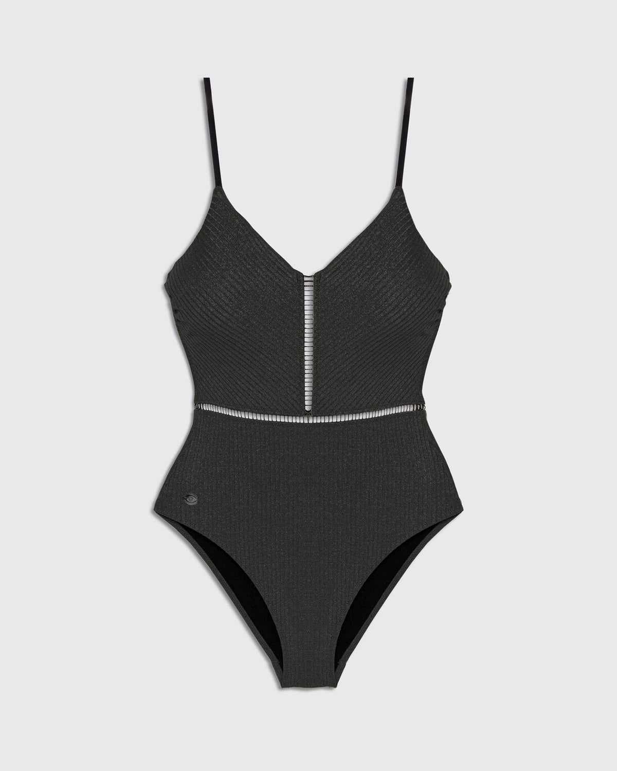 KIM Black Rib Lurex - one piece - BiliBlond Swimwear