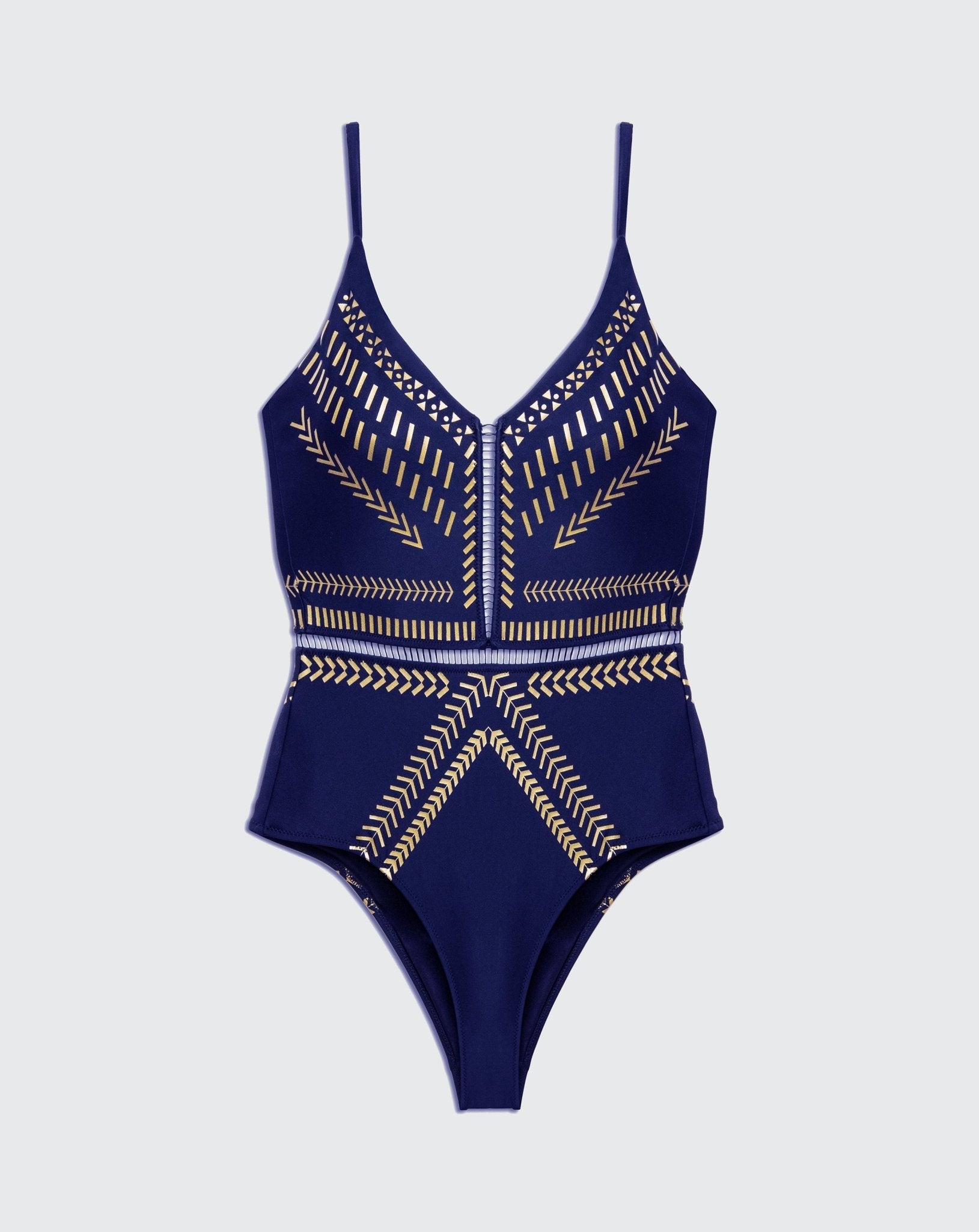 KIM NAVY GOLD - one piece -BiliBlond Swimwear