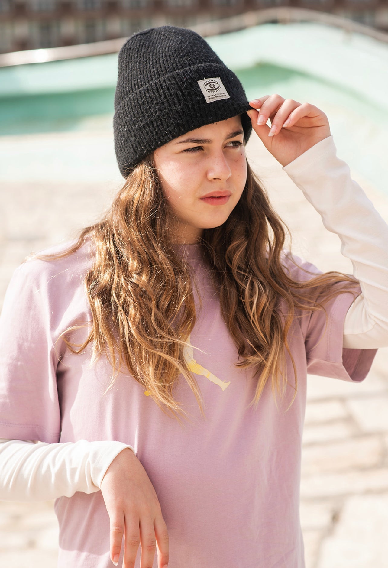 KNITTED BEANIE BLACK hat - knit set -BiliBlond Swimwear