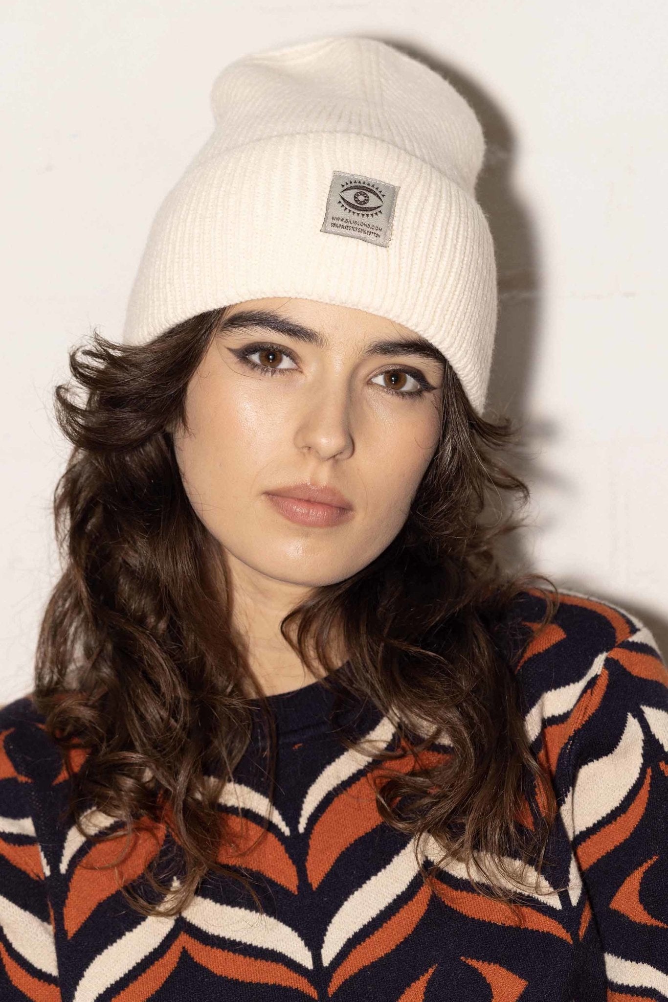 KNITTED White Cream HAT - knit set -BiliBlond Swimwear