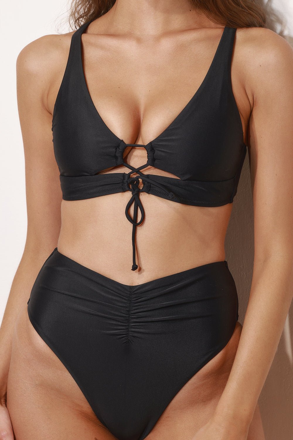 Lagos Top Black - Top -BiliBlond Swimwear