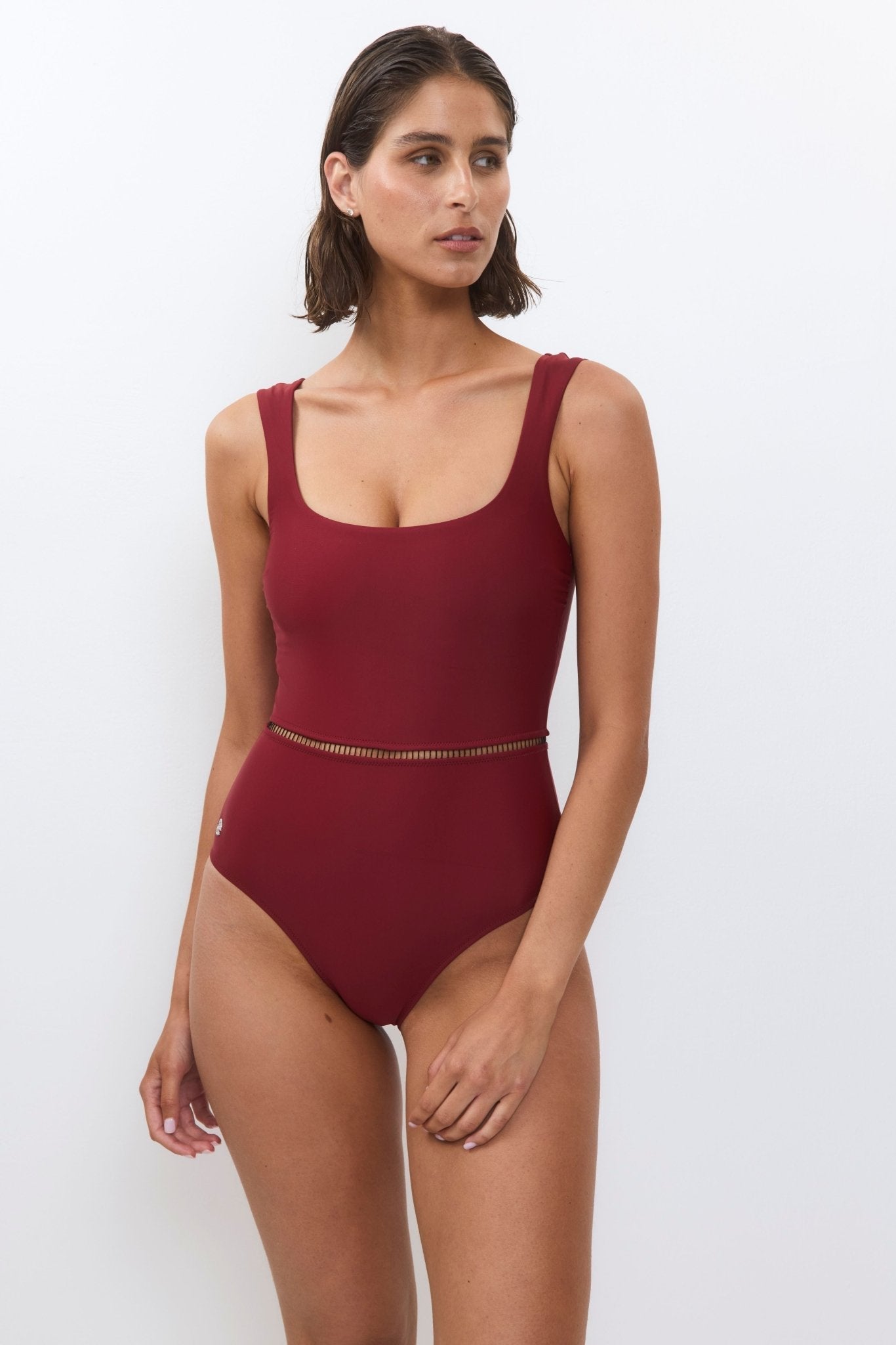 Lava Maroon - one piece - BiliBlond Swimwear