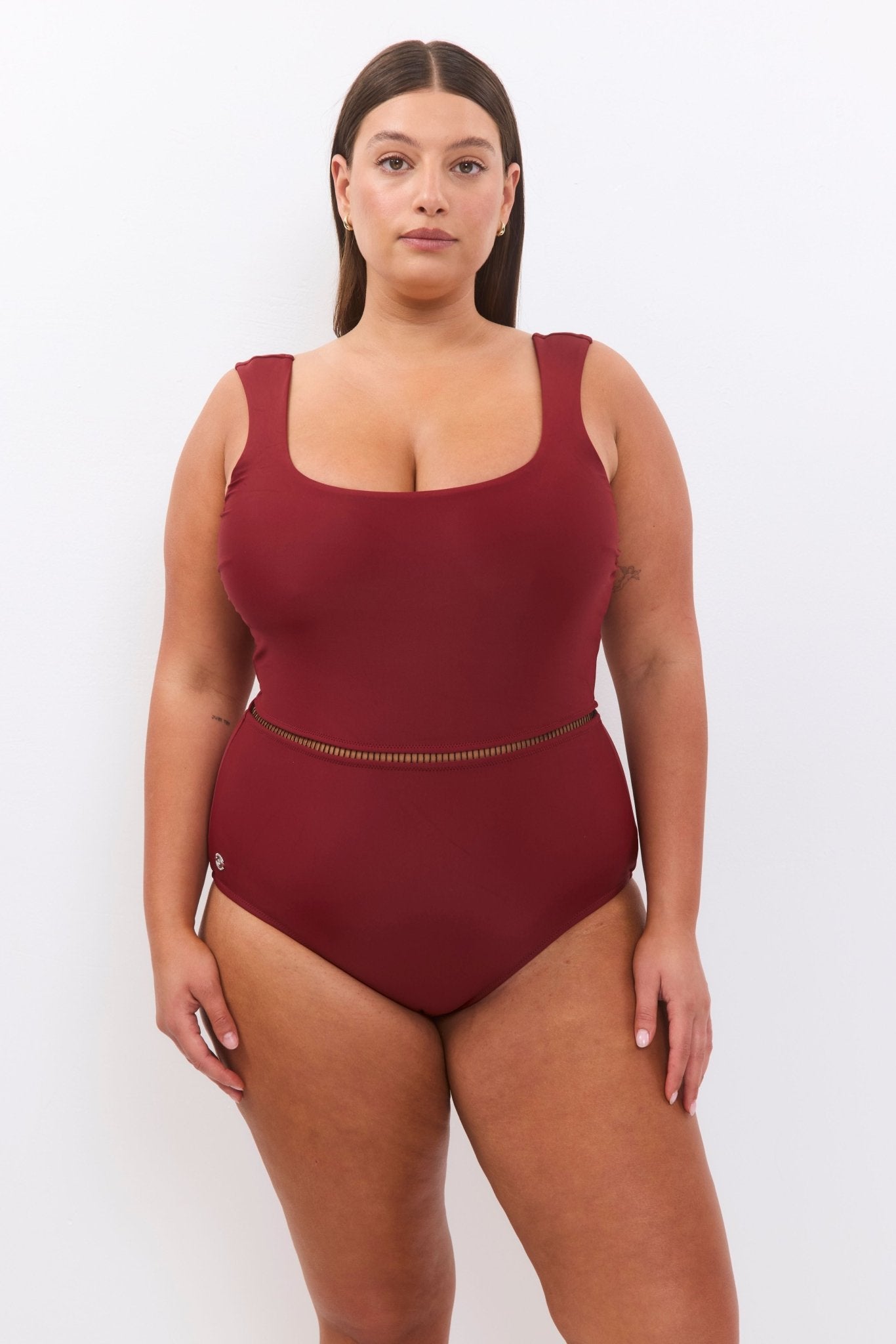 Lava Maroon - one piece - BiliBlond Swimwear