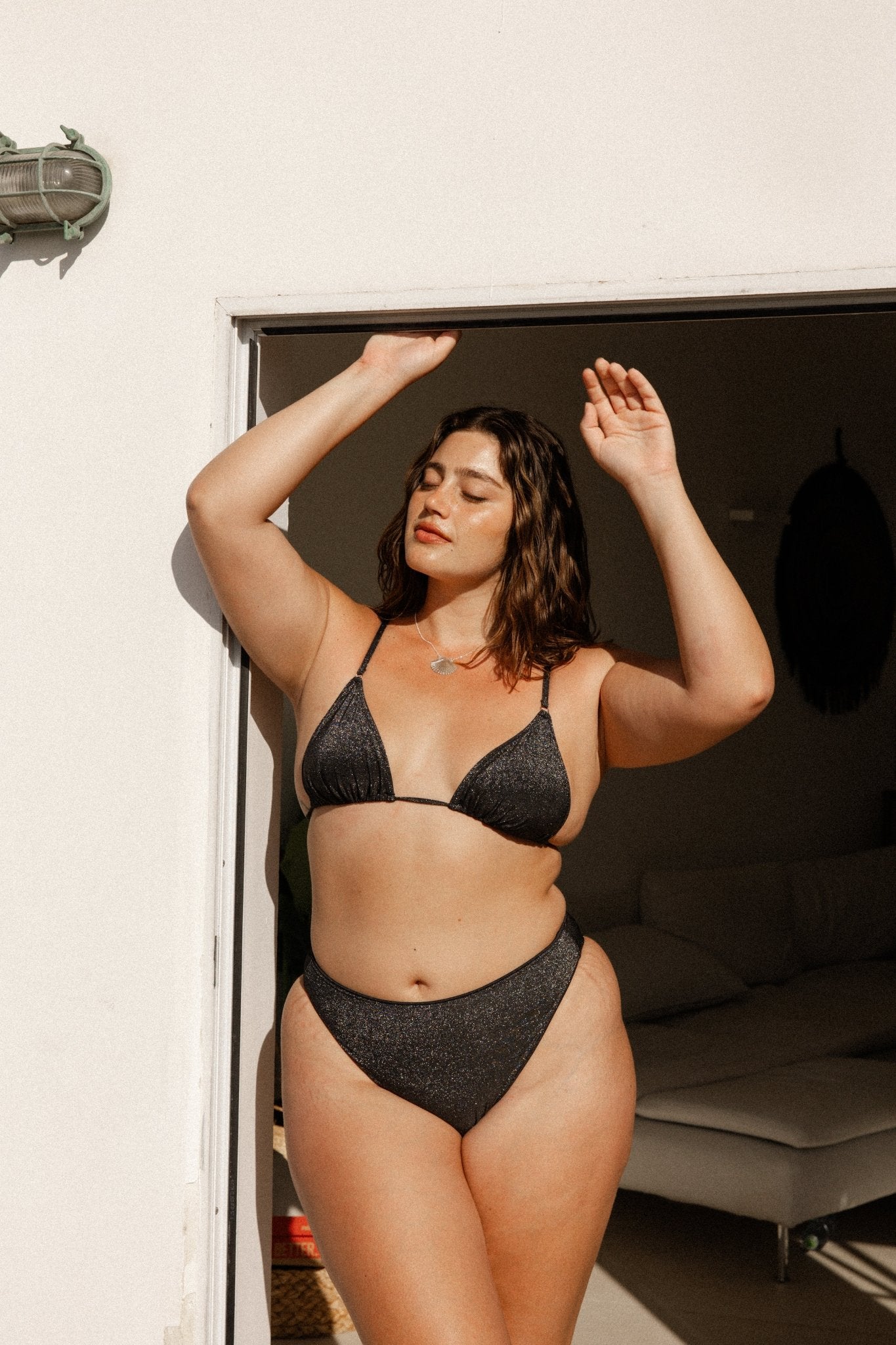 Lotus Under Black Lurex - BIKINI - BiliBlond Swimwear