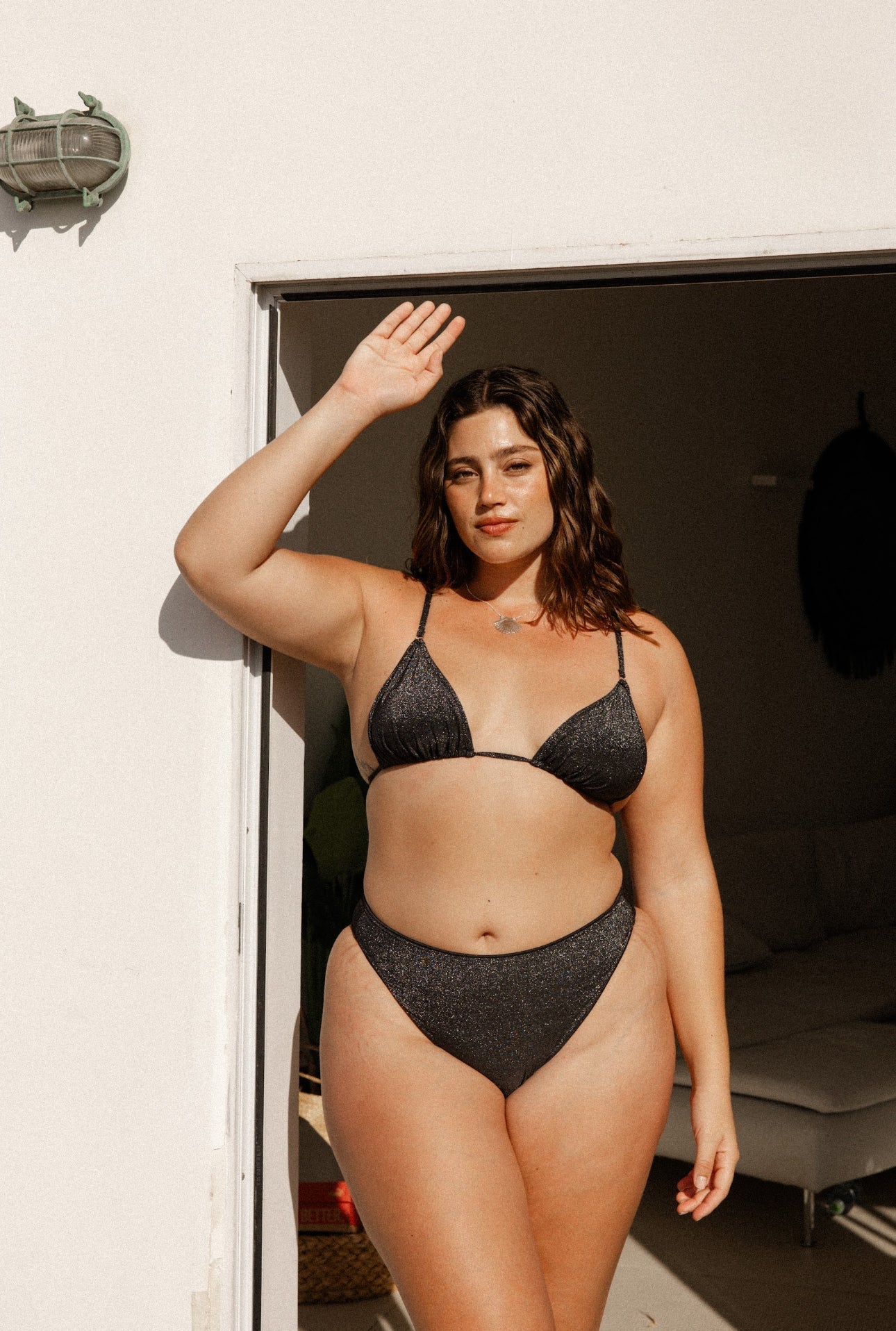 Miley Top Black Lurex - BIKINI - BiliBlond Swimwear