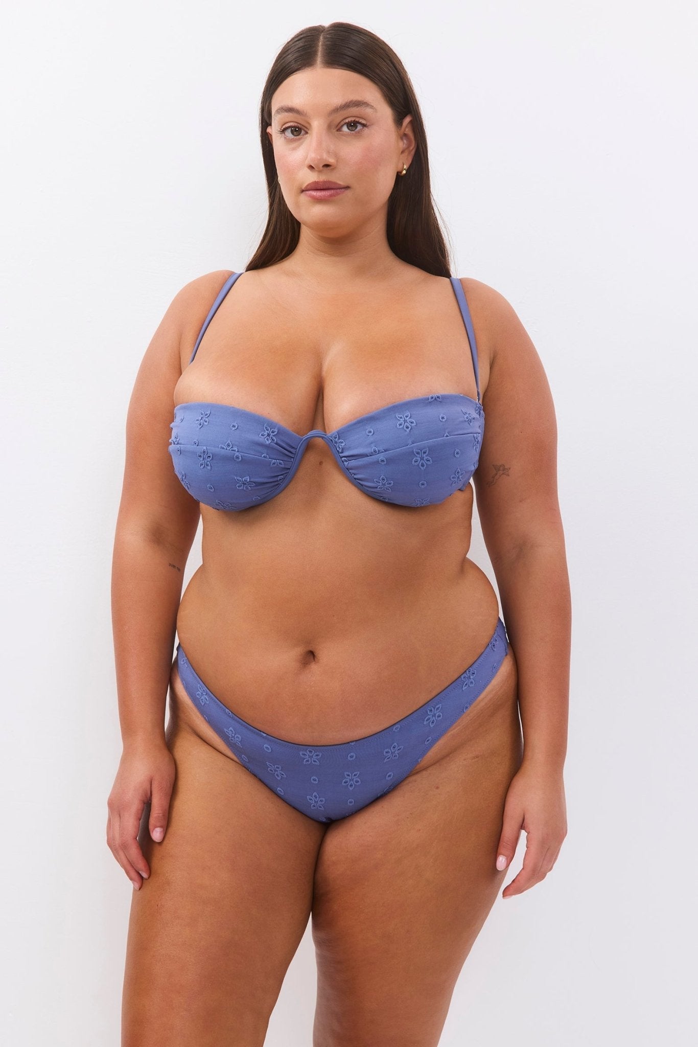 Negev Bottom Blue Flowers - BIKINI - BiliBlond Swimwear