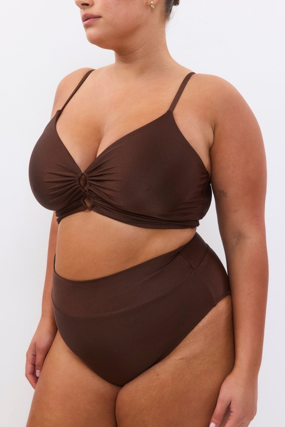 Nyanga Top Dark Brown - BIKINI - BiliBlond Swimwear