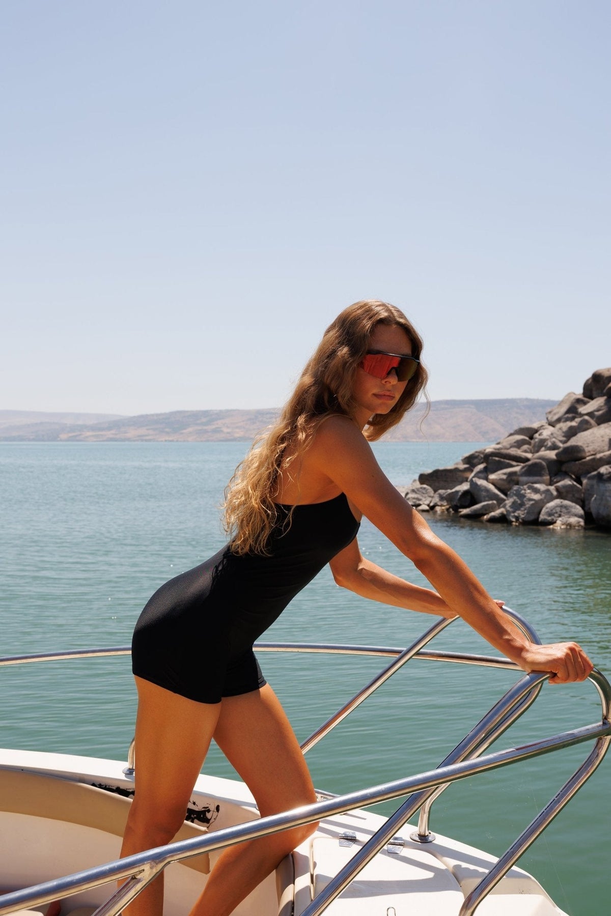 Overall Shahaf Black - one piece - BiliBlond Swimwear