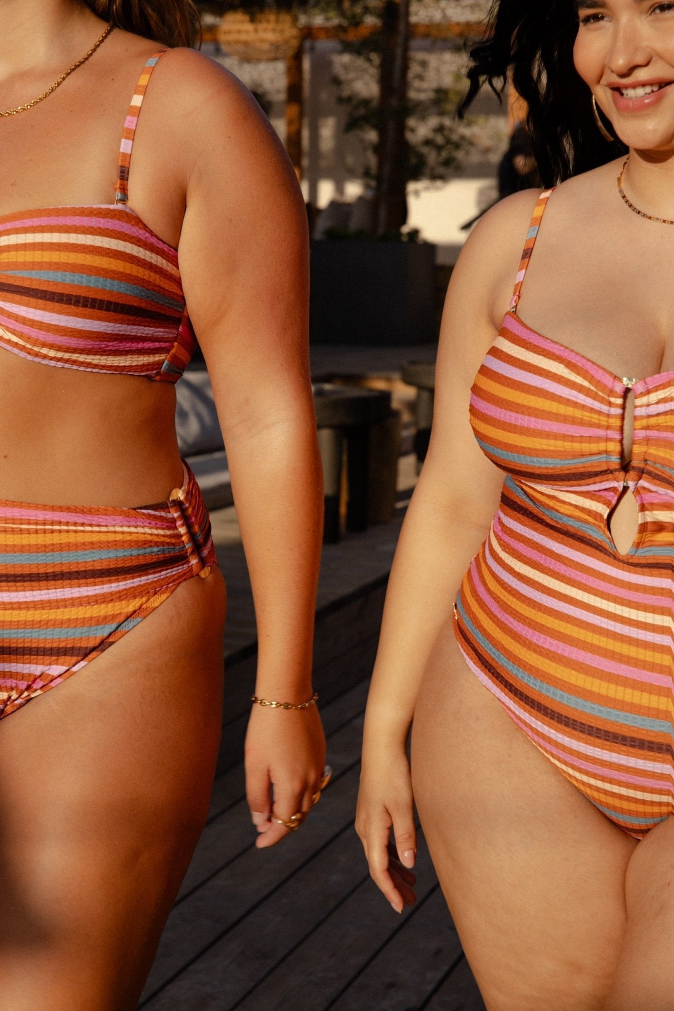 Renée top colorful stripes - BIKINI - BiliBlond Swimwear