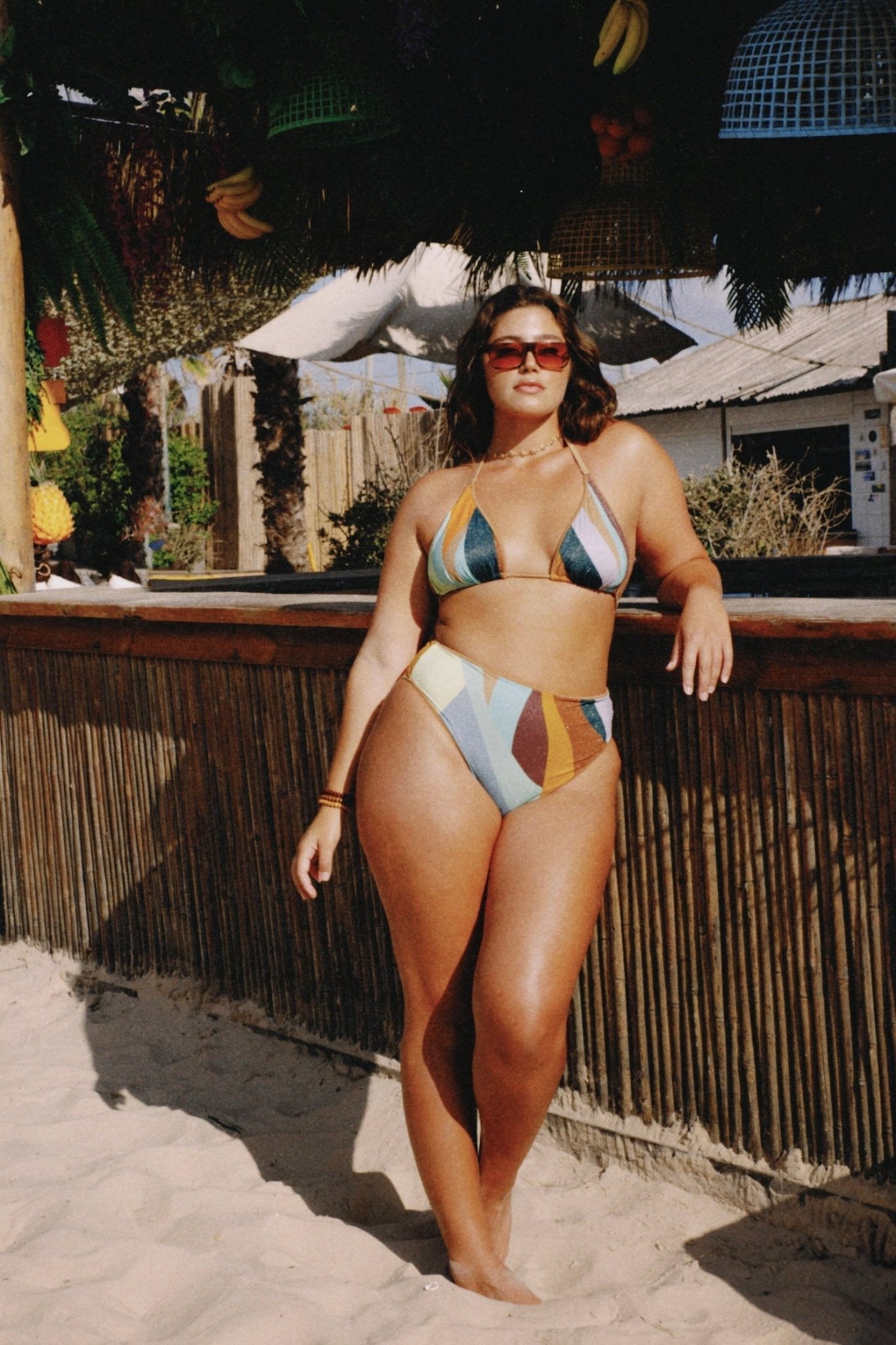 Rocky Bottom Colorful Dream - BIKINI - BiliBlond Swimwear - ביקני ציבעוני מחטב תחתון גזרה גבוה - מידות גדולות