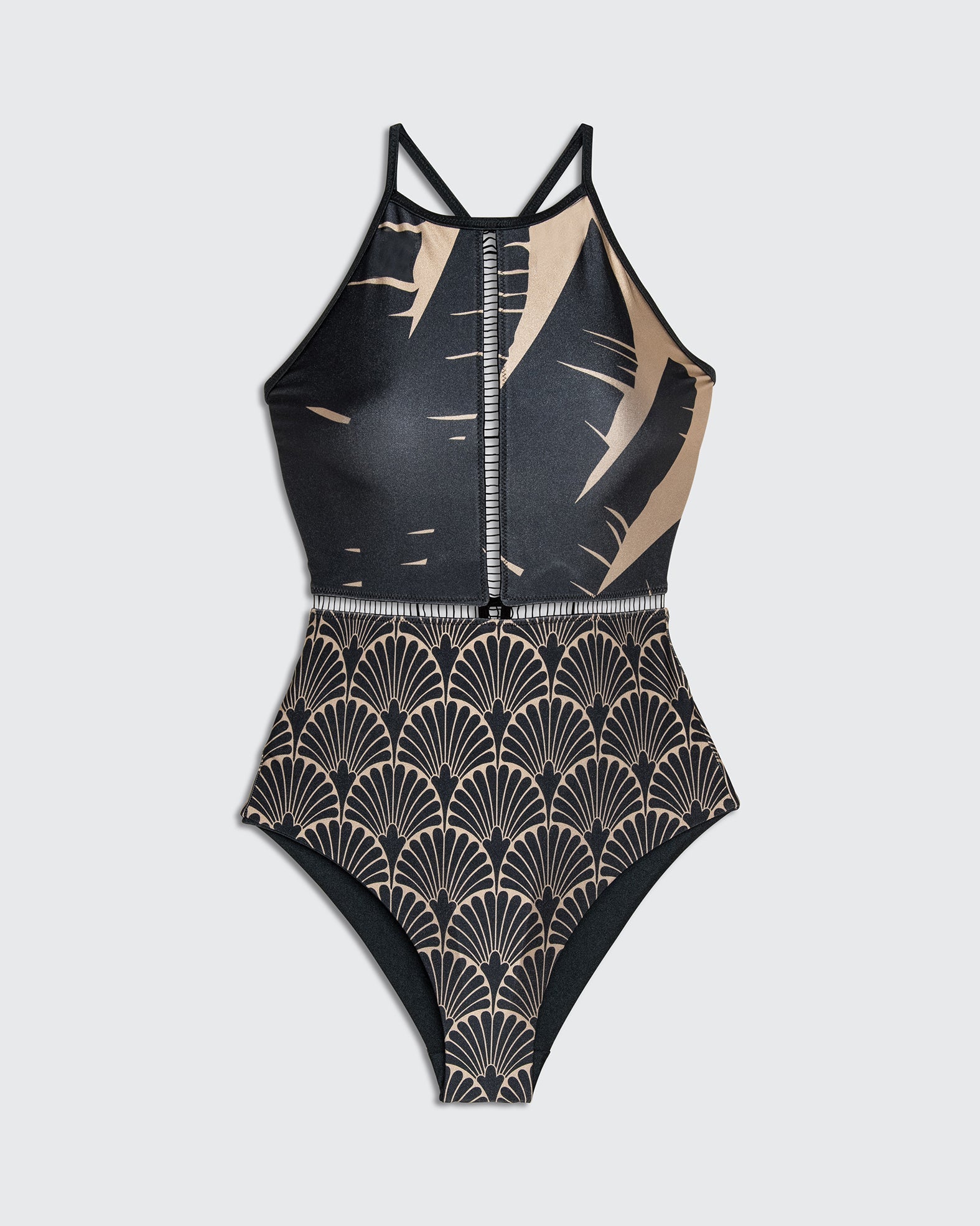 Salina Earth Reversible shiny leaf - one piece -BiliBlond LTD