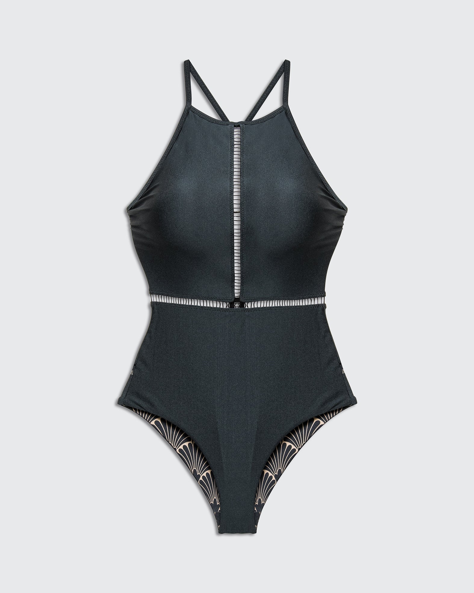 Salina Earth Reversible shiny leaf - one piece -BiliBlond LTD