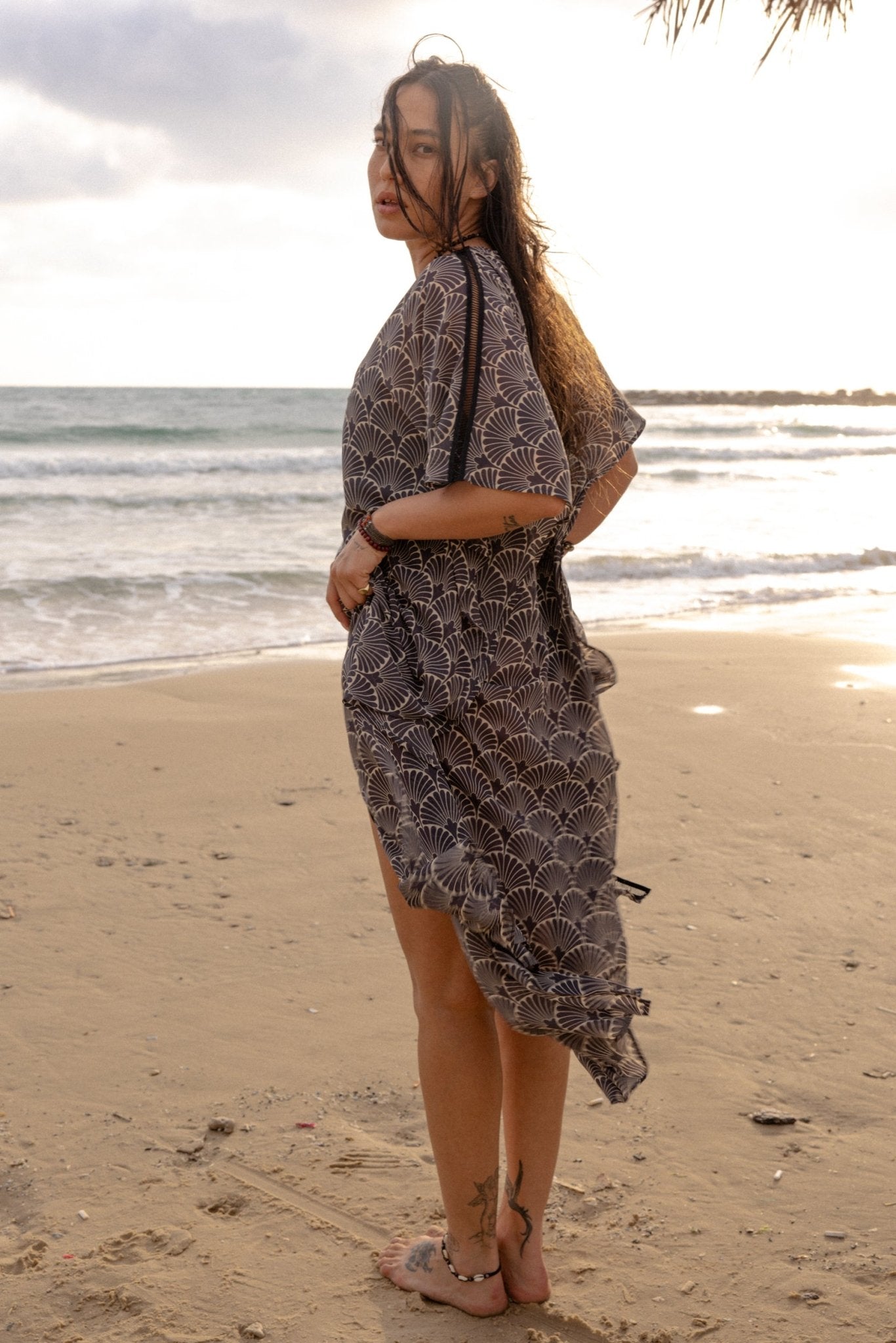 Shiny Leaf Gallabia - gallabia - BiliBlond Swimwear