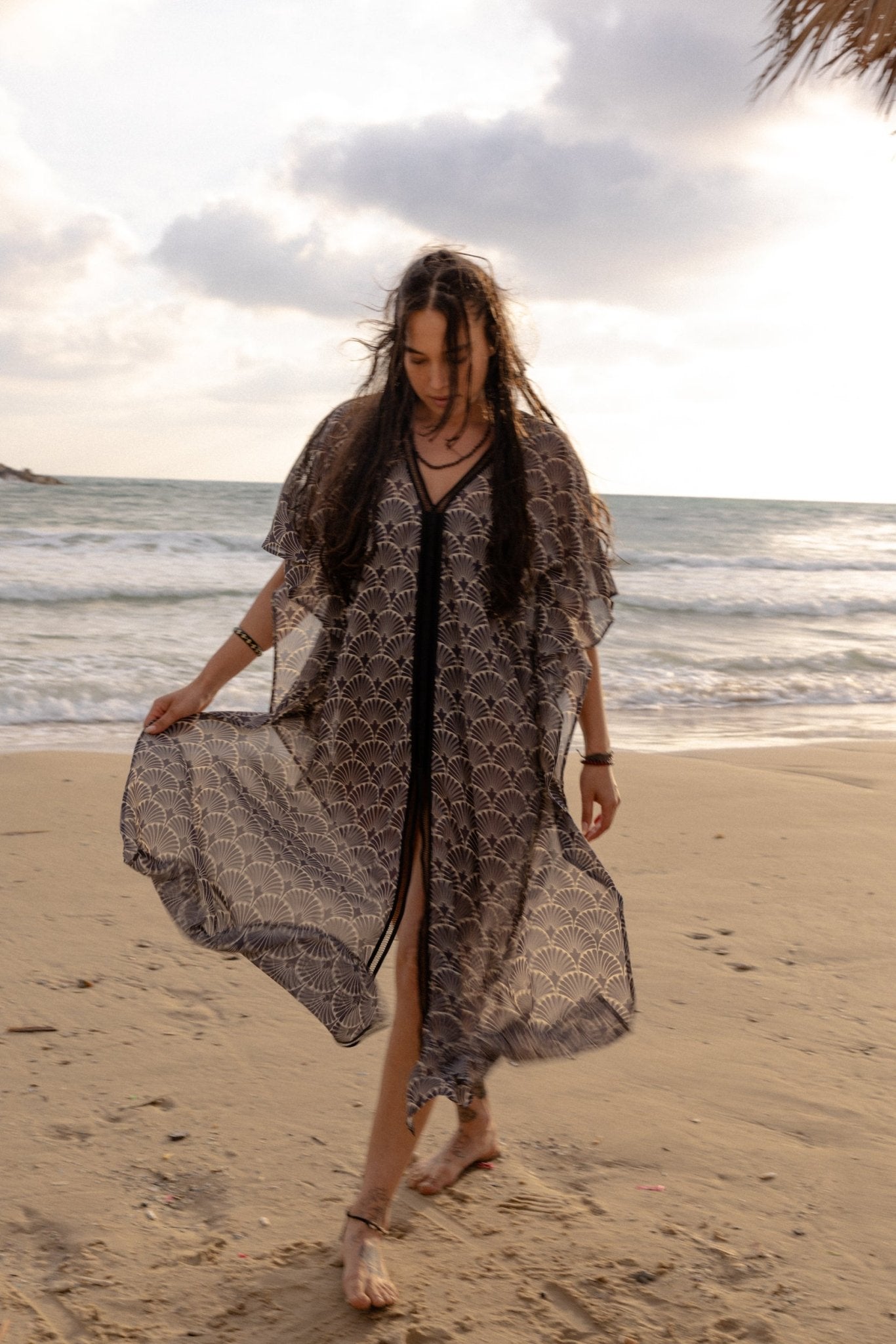 Shiny Leaf Gallabia - gallabia - BiliBlond Swimwear