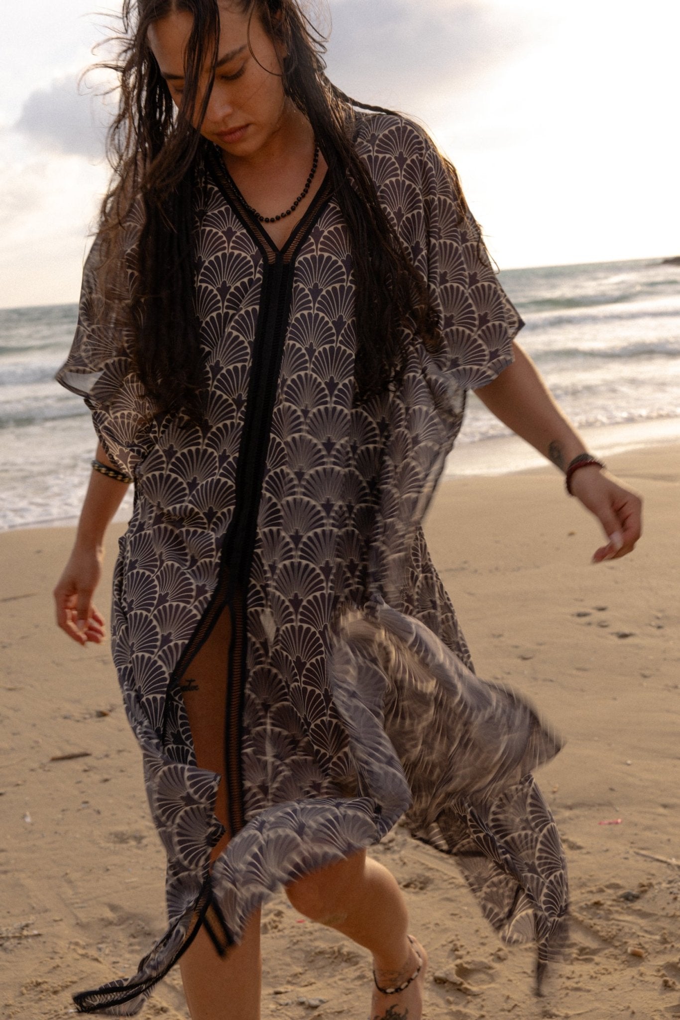 Shiny Leaf Gallabia - gallabia - BiliBlond Swimwear