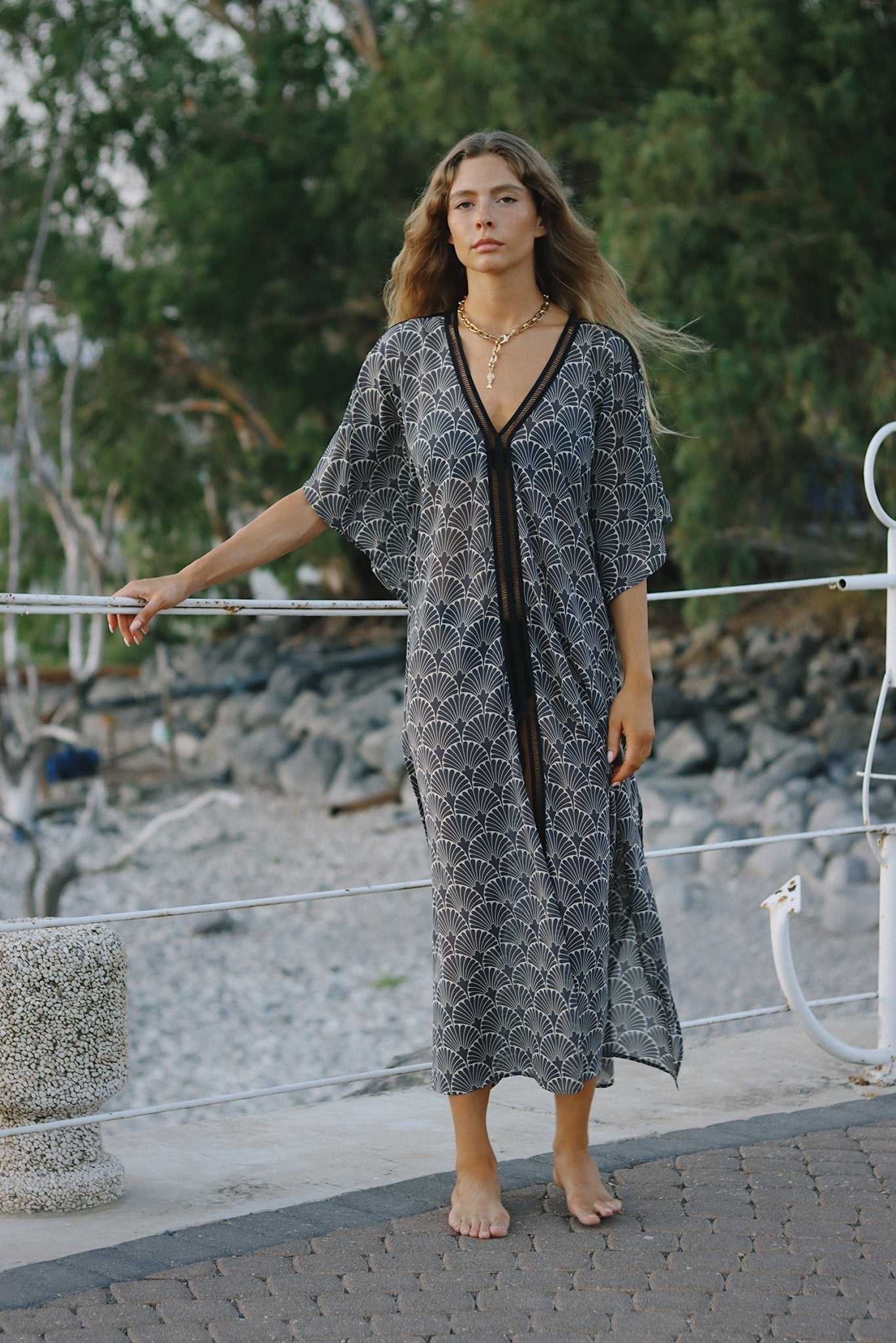 Shiny Leaf Gallabia - gallabia - BiliBlond Swimwear