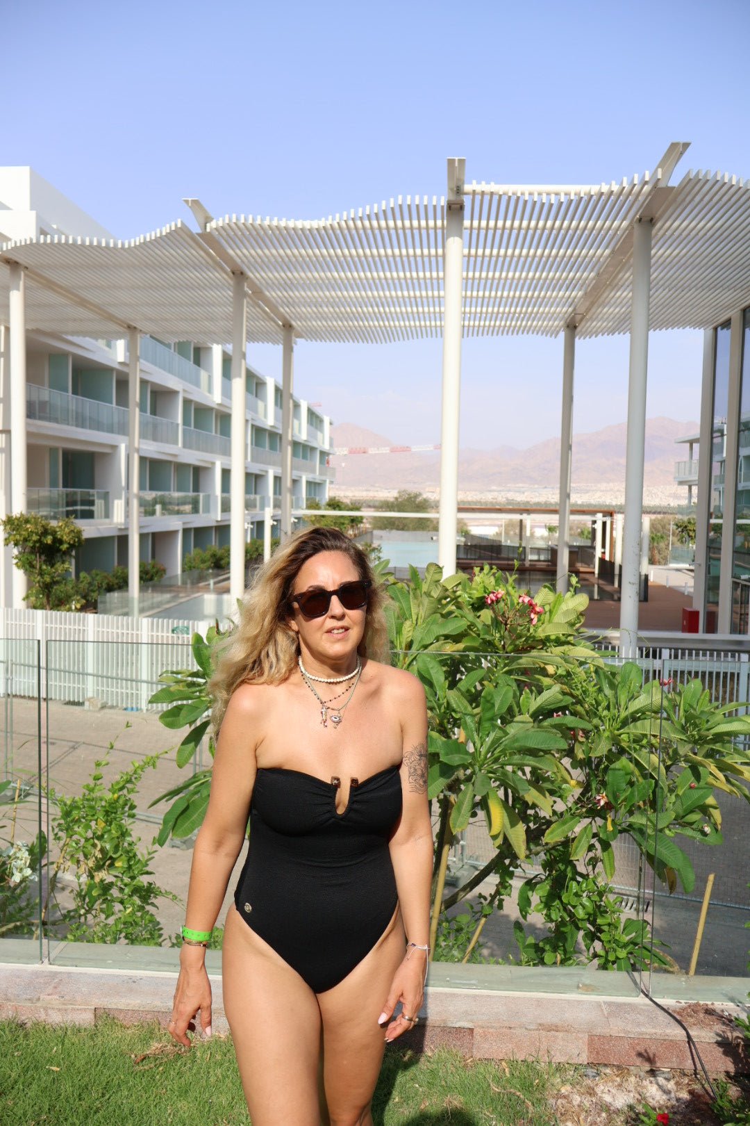 Stone Strapless Black - one piece - BiliBlond Swimwear