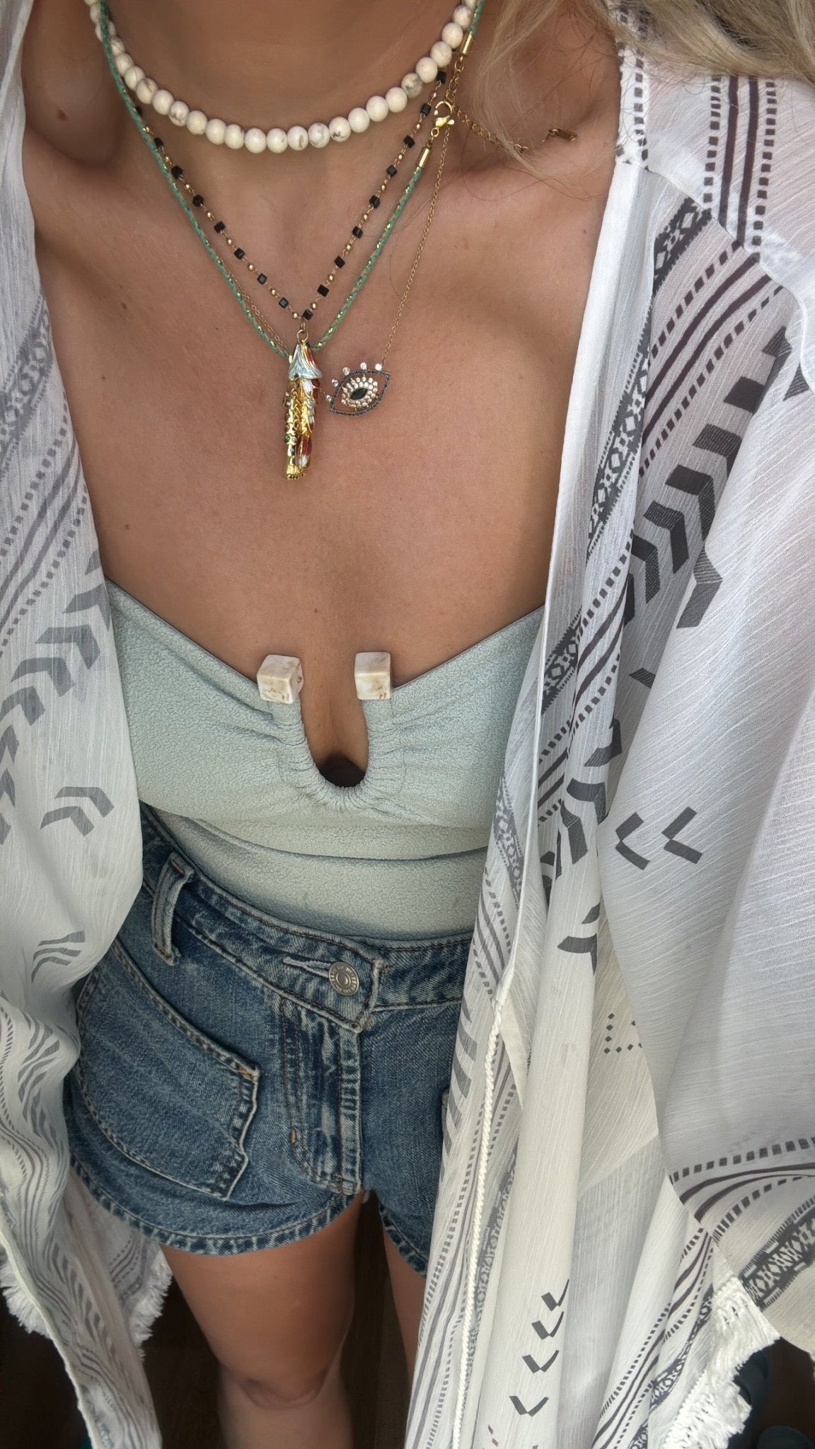 Stone Strapless Light Green - one piece - BiliBlond Swimwear