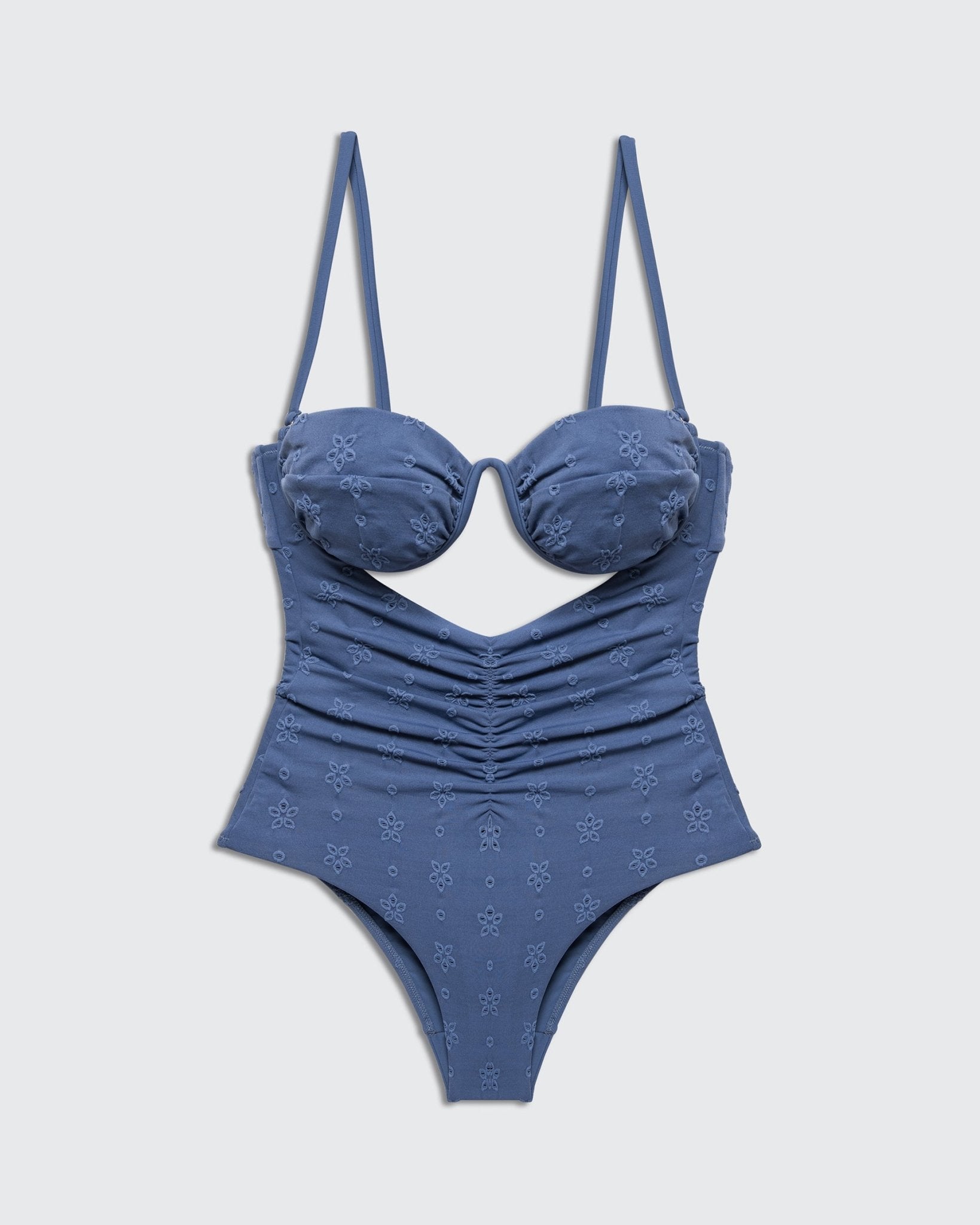 Sun One - piece Blue Flowers - one piece - BiliBlond Swimwear