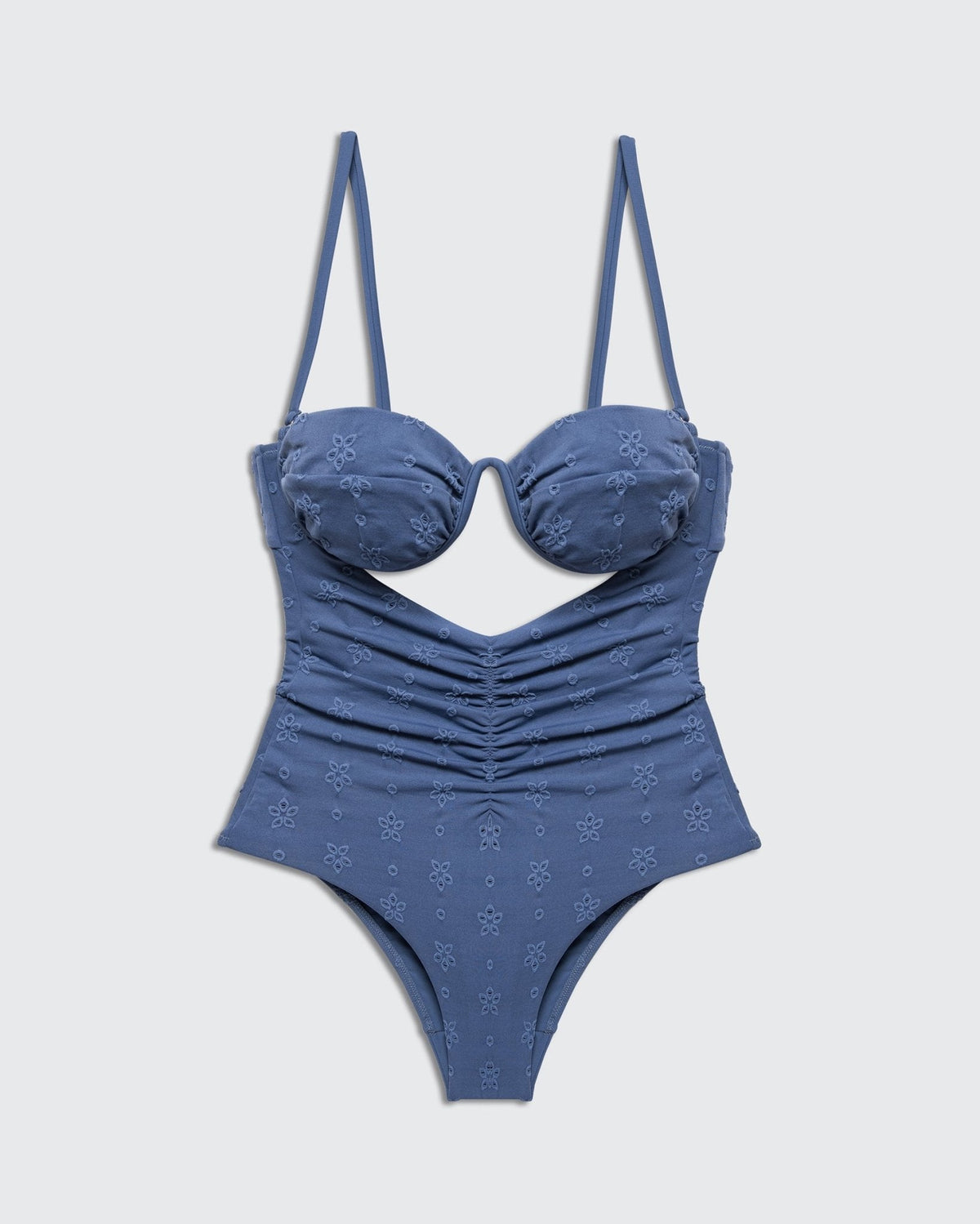 Sun One - piece Blue Flowers - one piece - BiliBlond Swimwear