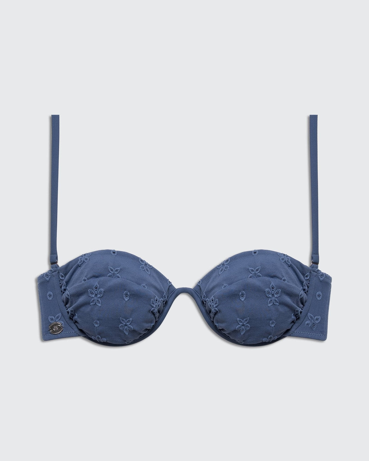 Sun top Blue Flowers - BIKINI - BiliBlond Swimwear