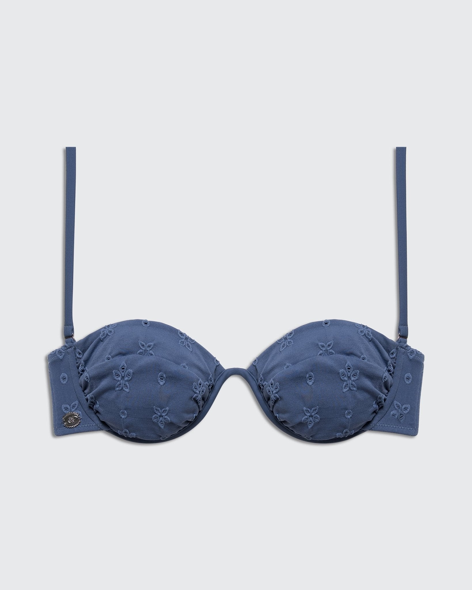 Sun top Blue Flowers - BIKINI - BiliBlond Swimwear