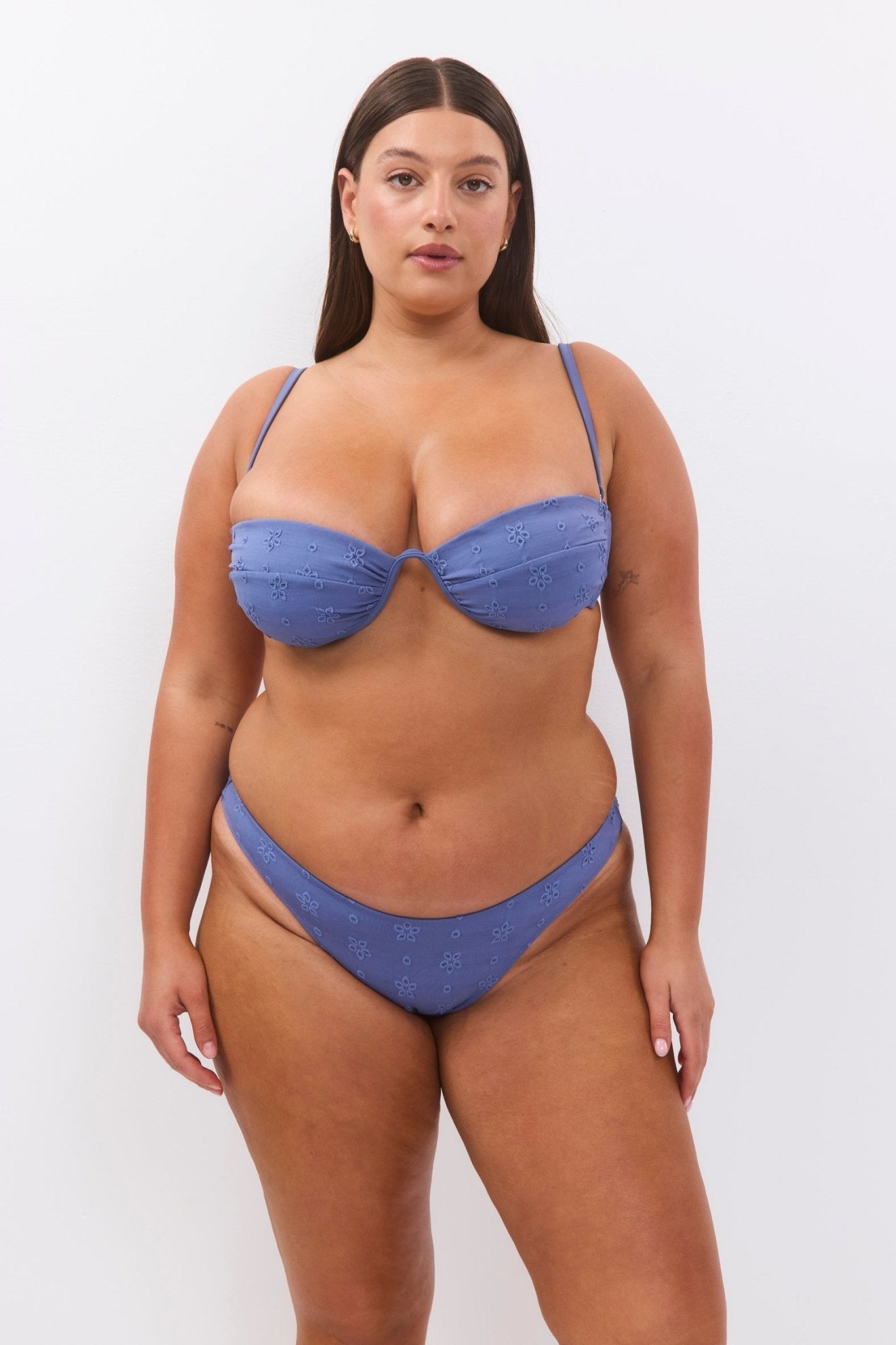 Sun top Blue Flowers - BIKINI - BiliBlond Swimwear